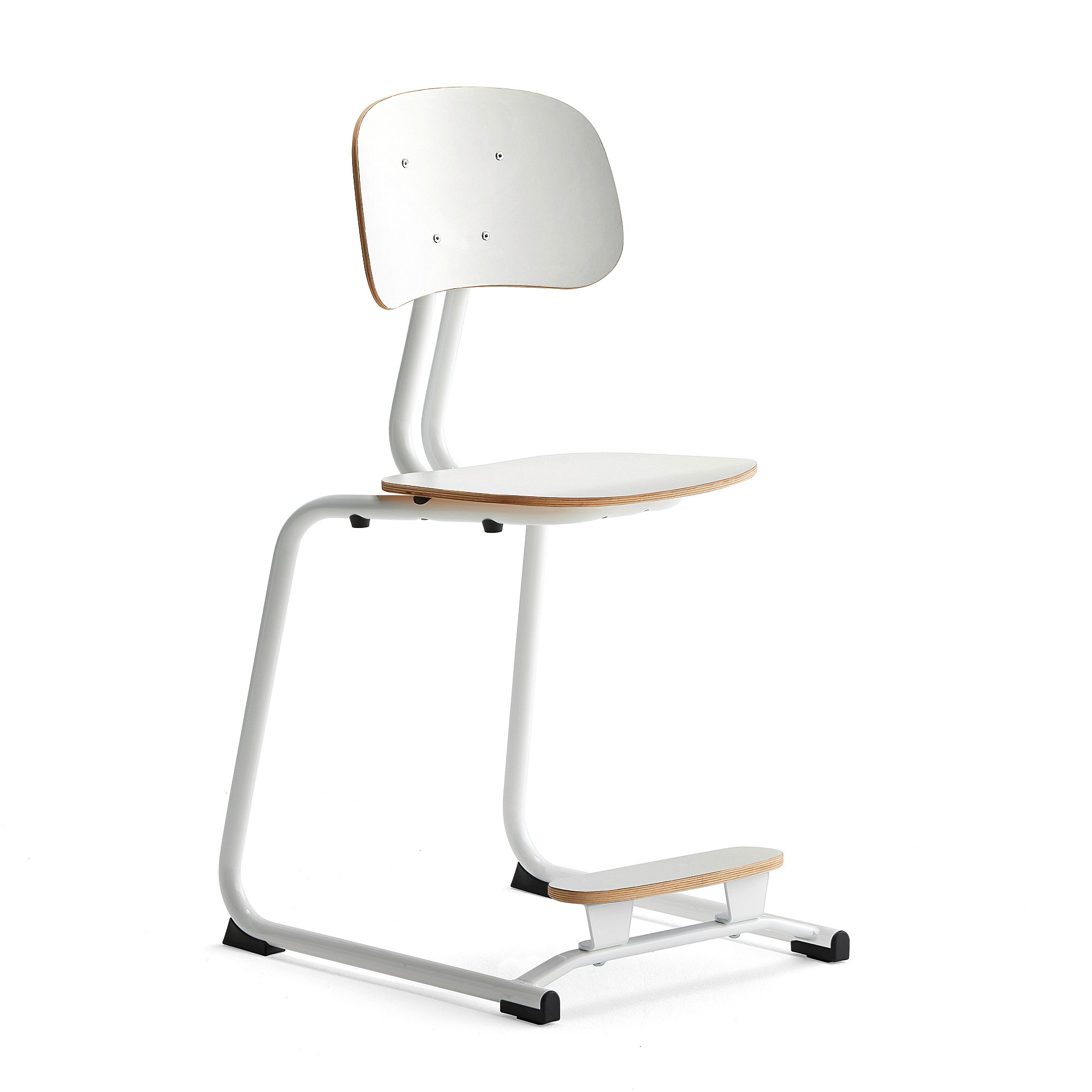 Levně Školní židle YNGVE, ližinová podnož, výška 500 mm, bílá