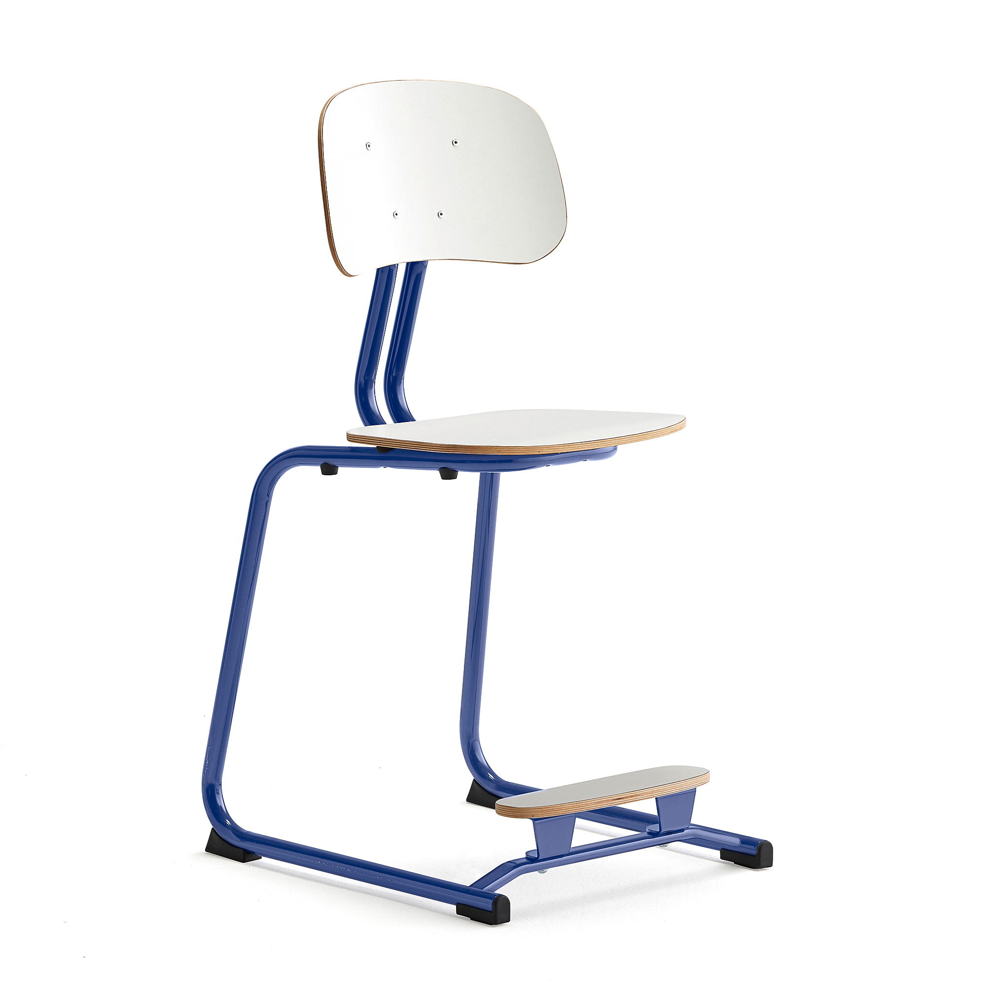 Školní židle YNGVE, ližinová podnož, výška 500 mm, tmavě modrá/bílá