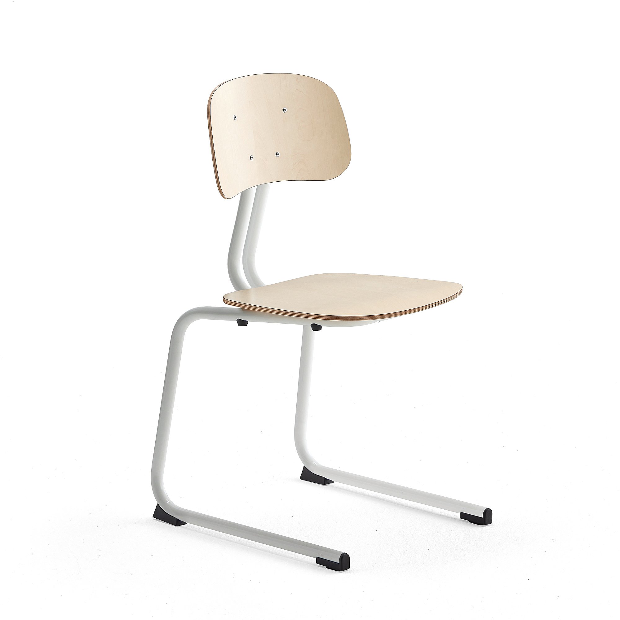 Školní židle YNGVE, ližinová podnož, výška 460 mm, bílá/bříza