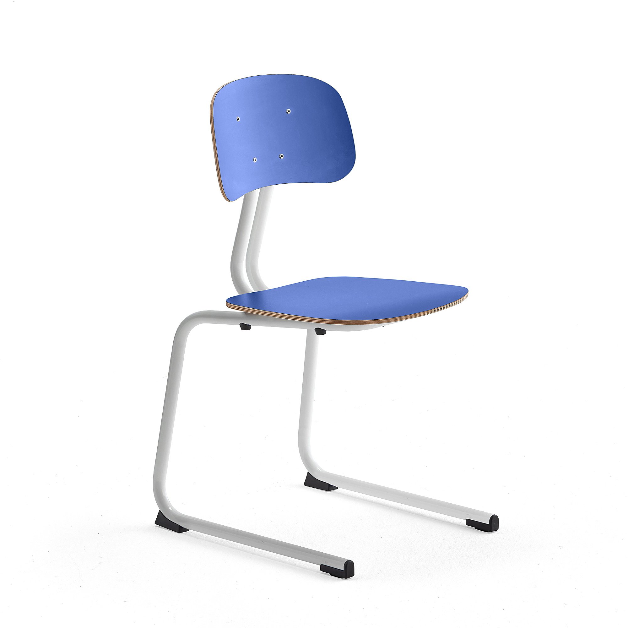 Školní židle YNGVE, ližinová podnož, výška 460 mm, bílá/modrá
