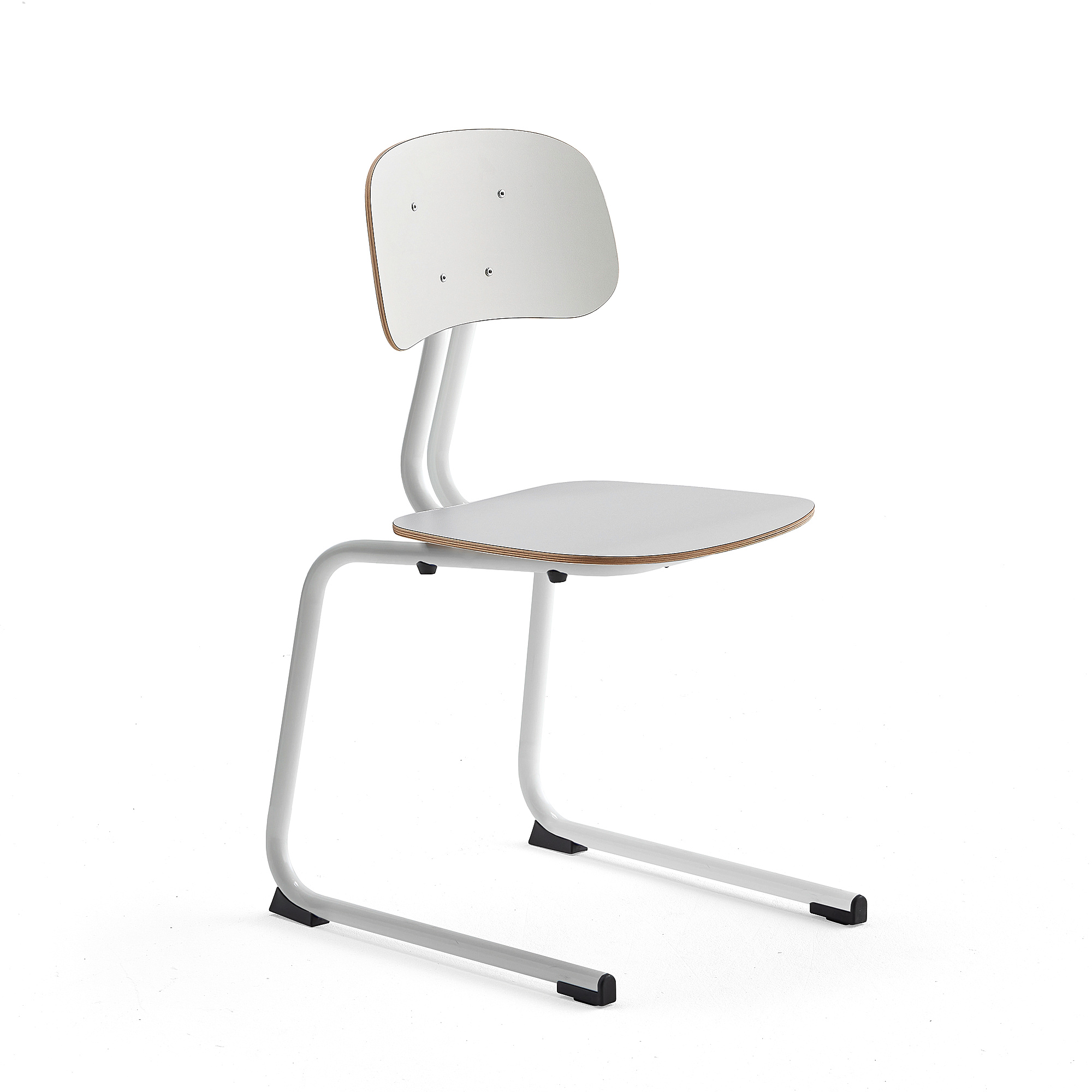 Levně Školní židle YNGVE, ližinová podnož, výška 460 mm, bílá