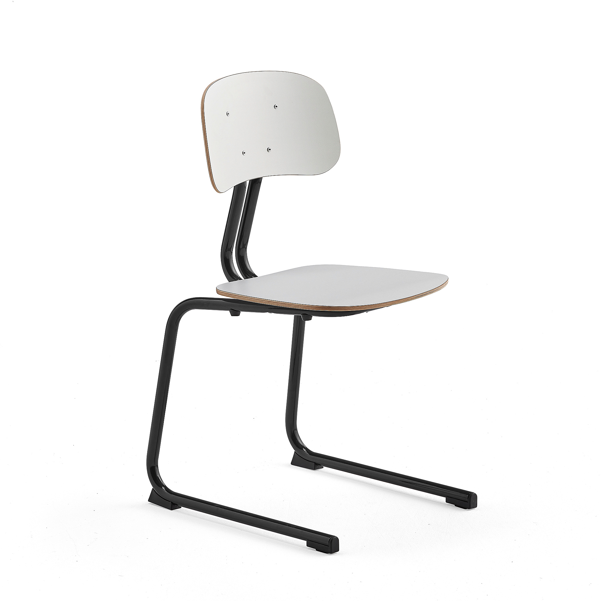 Levně Školní židle YNGVE, ližinová podnož, výška 460 mm, antracitově šedá/bílá
