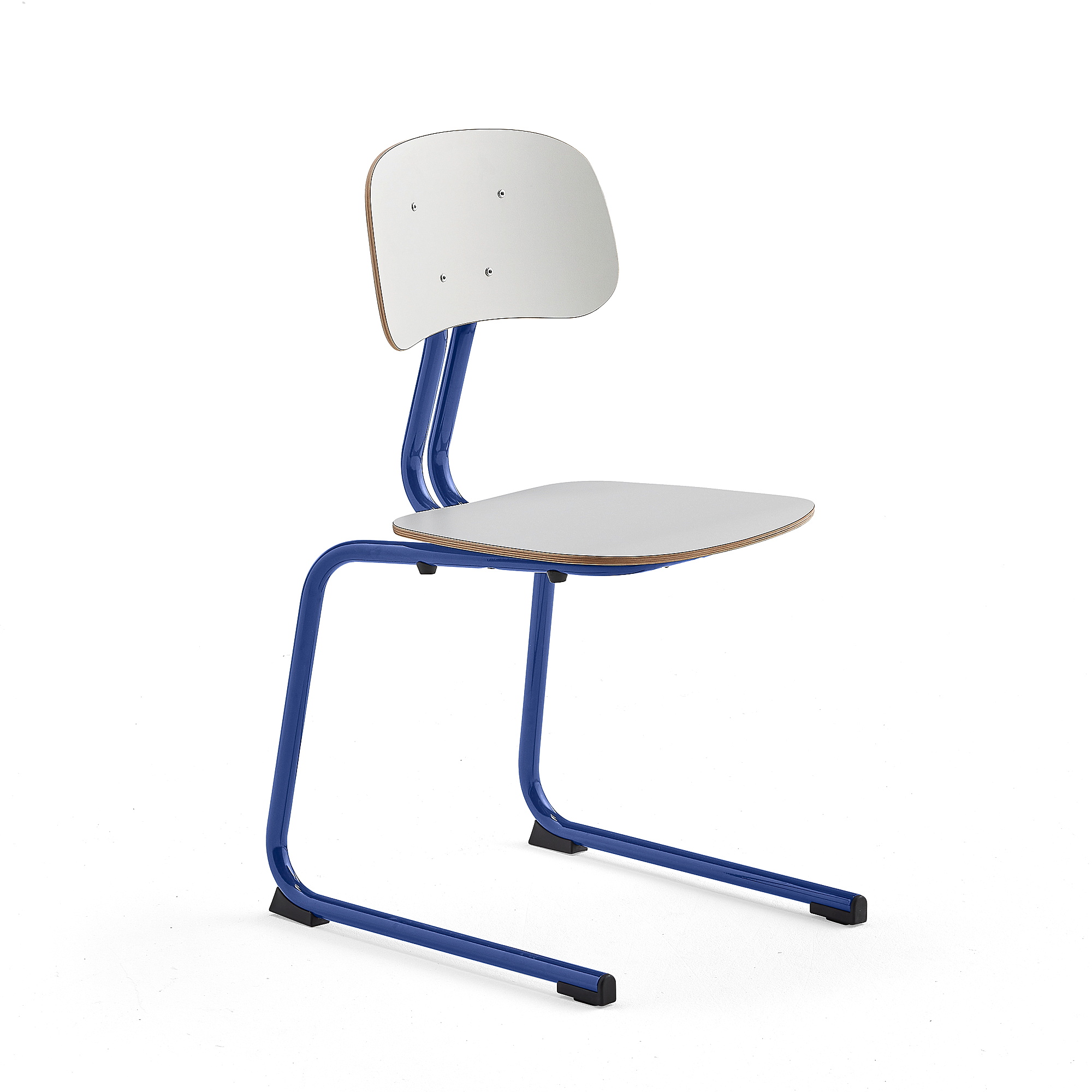 Školní židle YNGVE, ližinová podnož, výška 460 mm, tmavě modrá/bílá