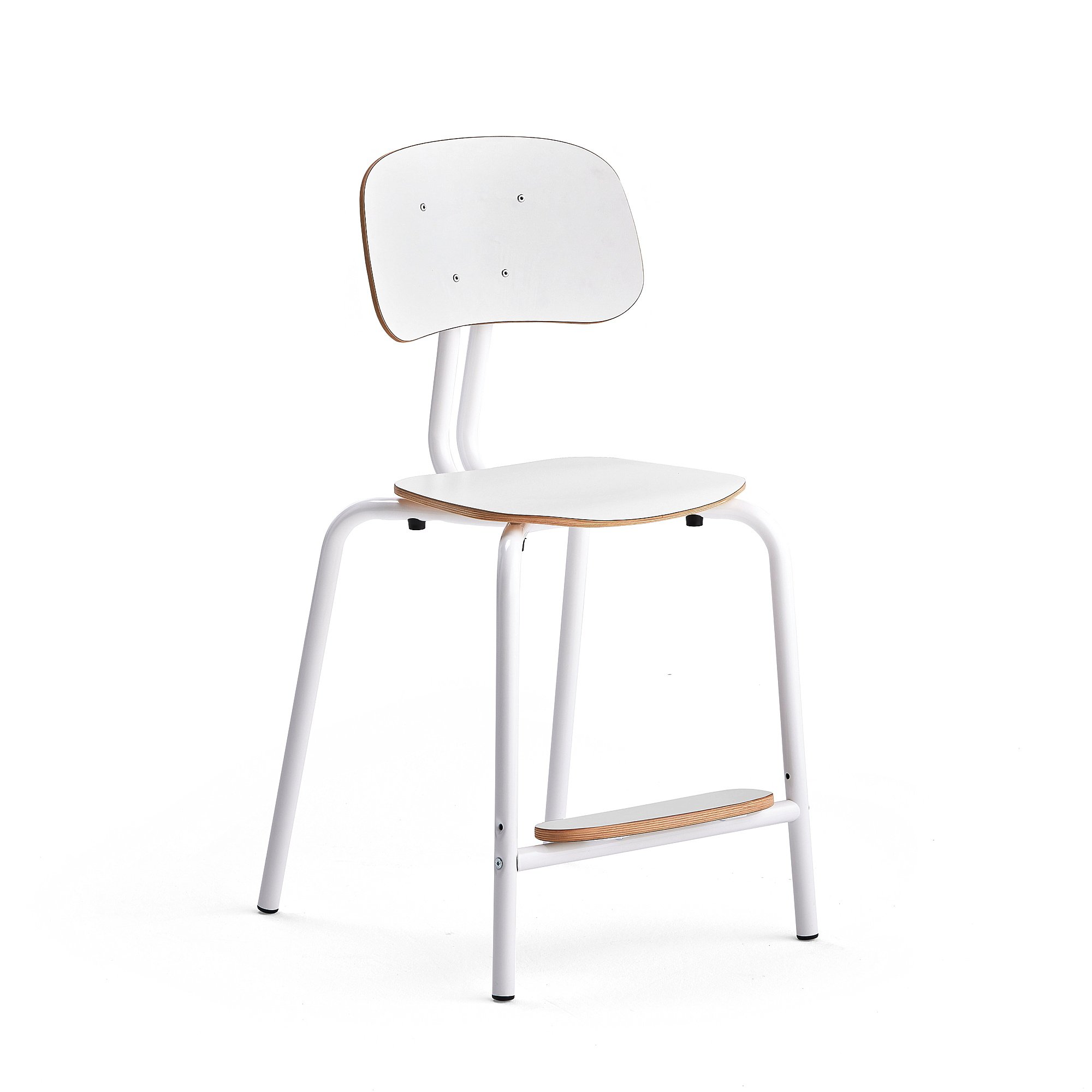 Levně Školní židle YNGVE, 4 nohy, výška 520 mm, bílá