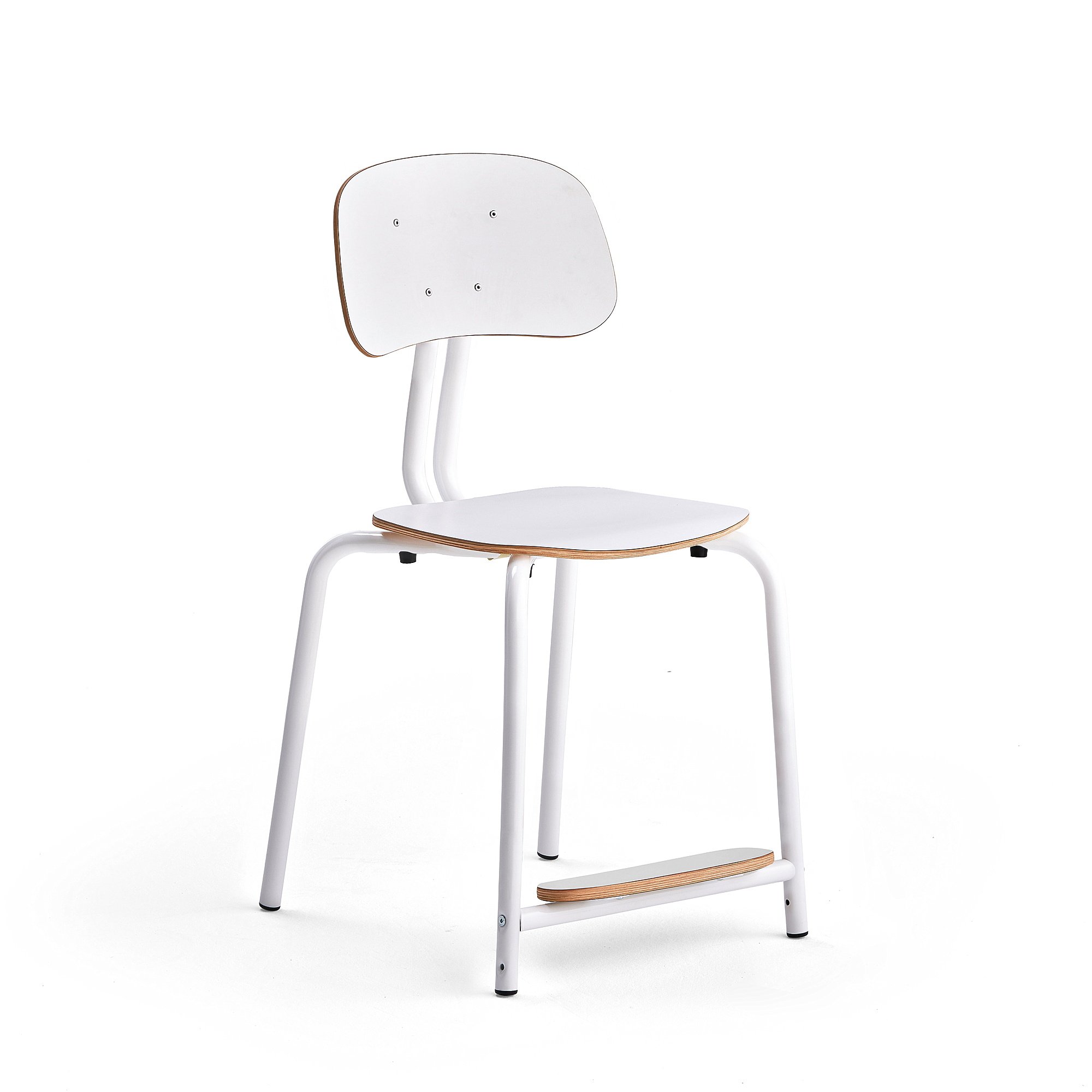 Levně Školní židle YNGVE, 4 nohy, výška 500 mm, bílá