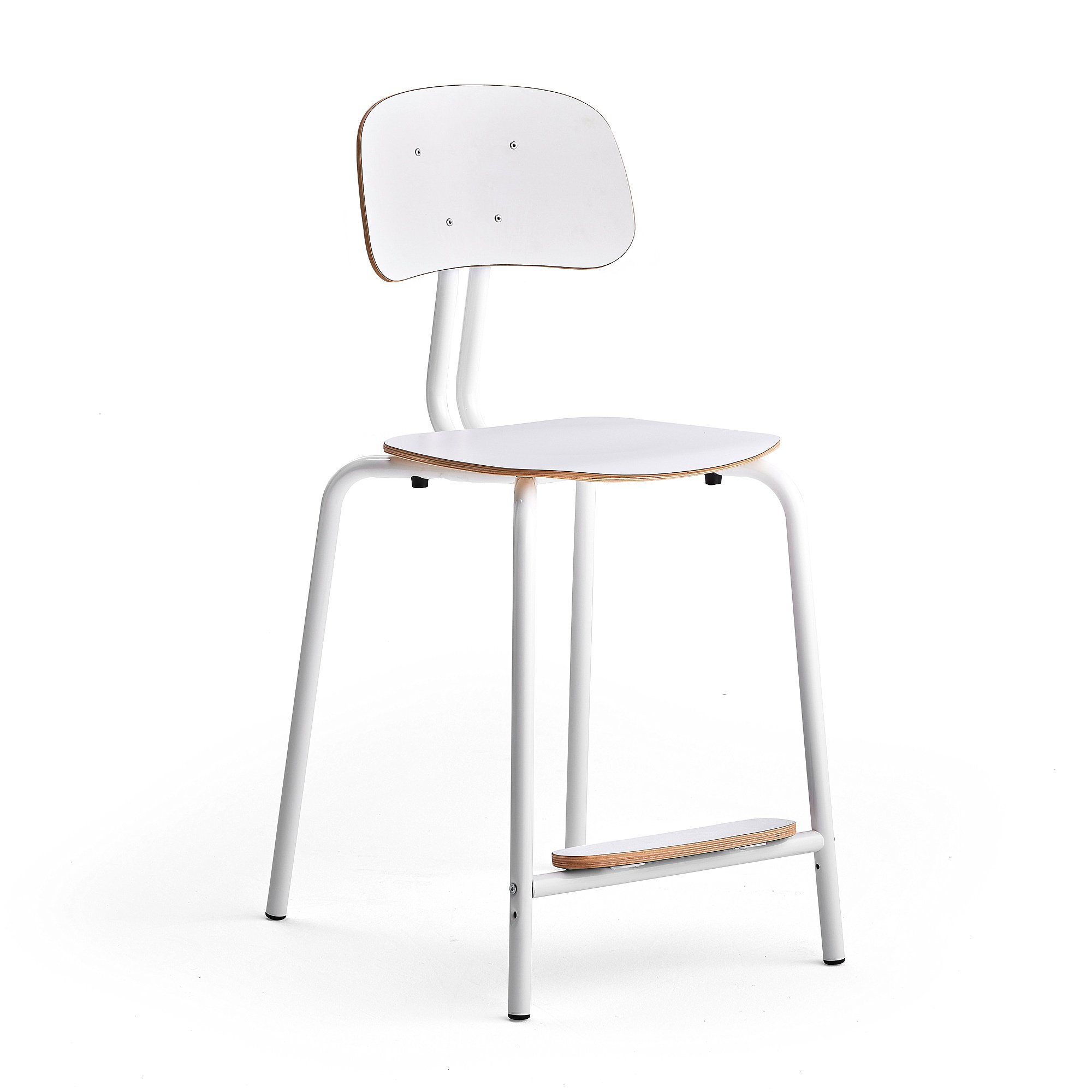 Levně Školní židle YNGVE, 4 nohy, výška 610 mm, bílá