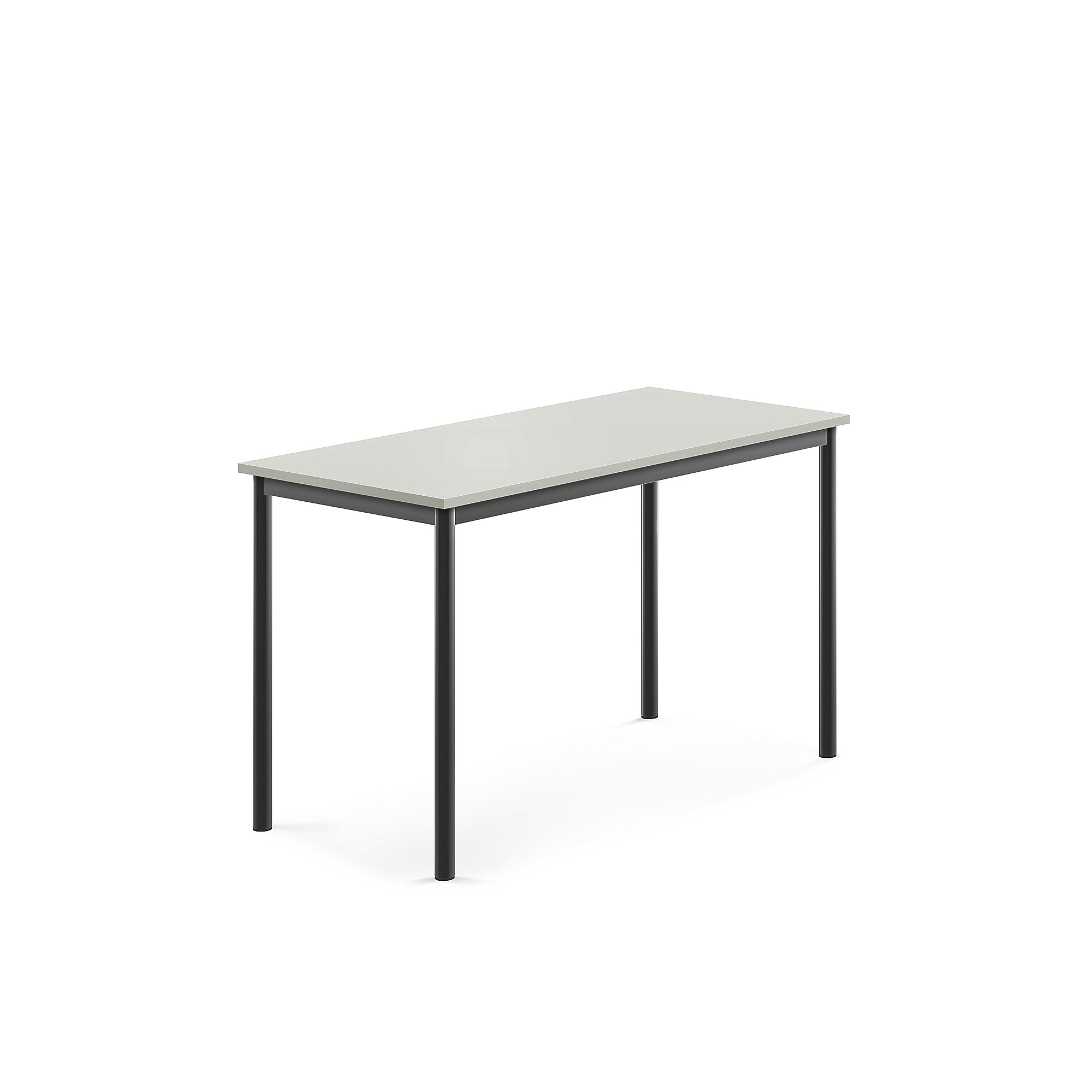 Stůl BORÅS, 1200x600x720 mm, antracitově šedé nohy, HPL deska, šedá