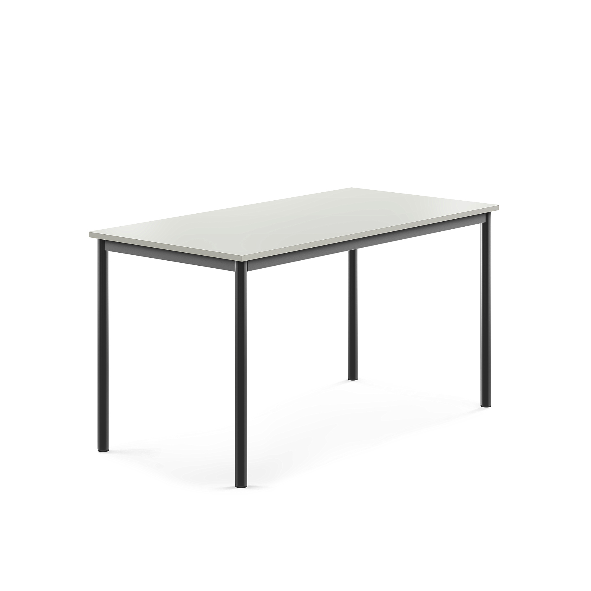 Stůl BORÅS, 1400x700x720 mm, antracitově šedé nohy, HPL deska, šedá