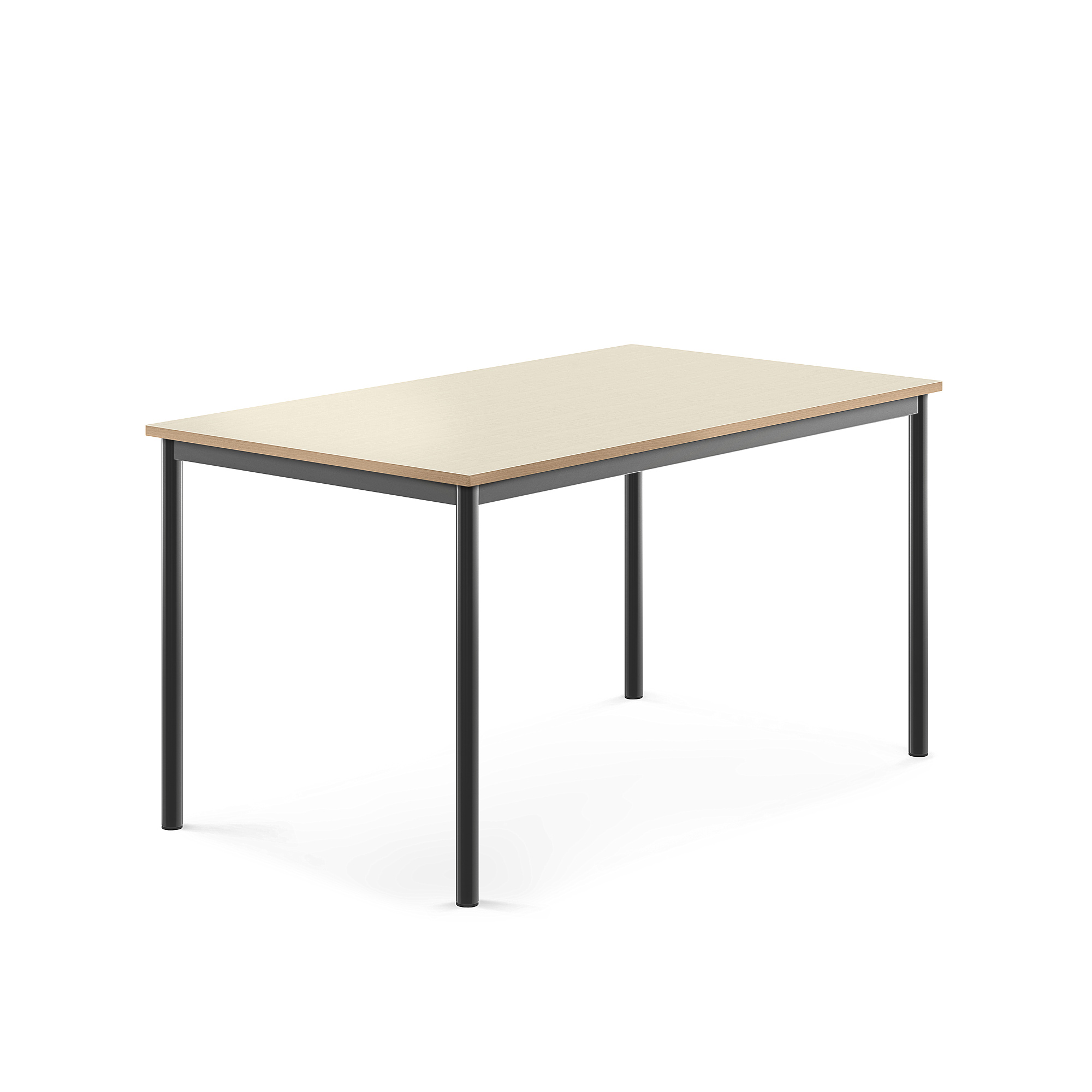 Stůl BORÅS, 1400x800x720 mm, antracitově šedé nohy, HPL deska, bříza