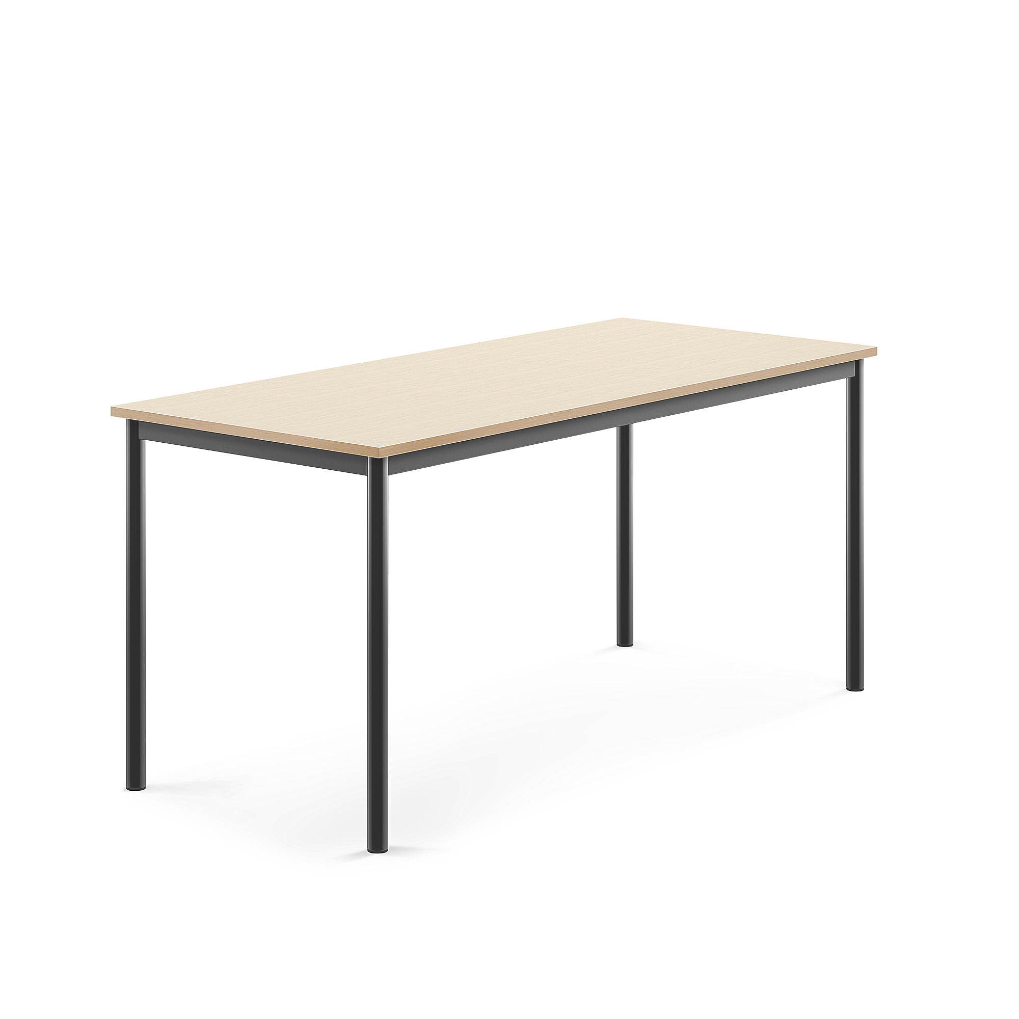 Stůl BORÅS, 1600x700x720 mm, antracitově šedé nohy, HPL deska, bříza