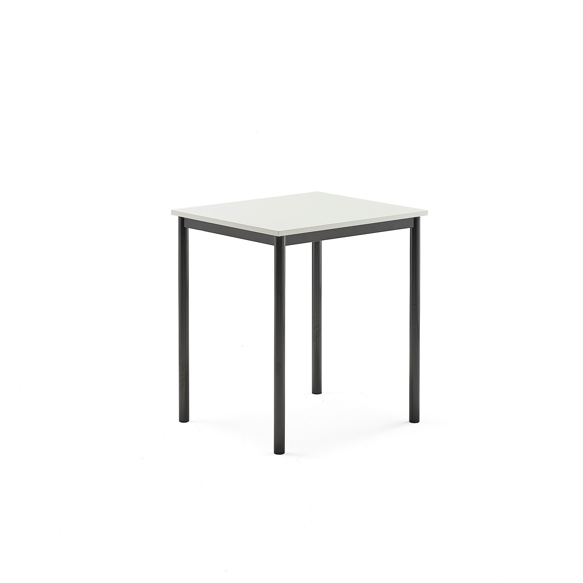 Stůl BORÅS, 700x600x760 mm, antracitově šedé nohy, HPL deska, bílá
