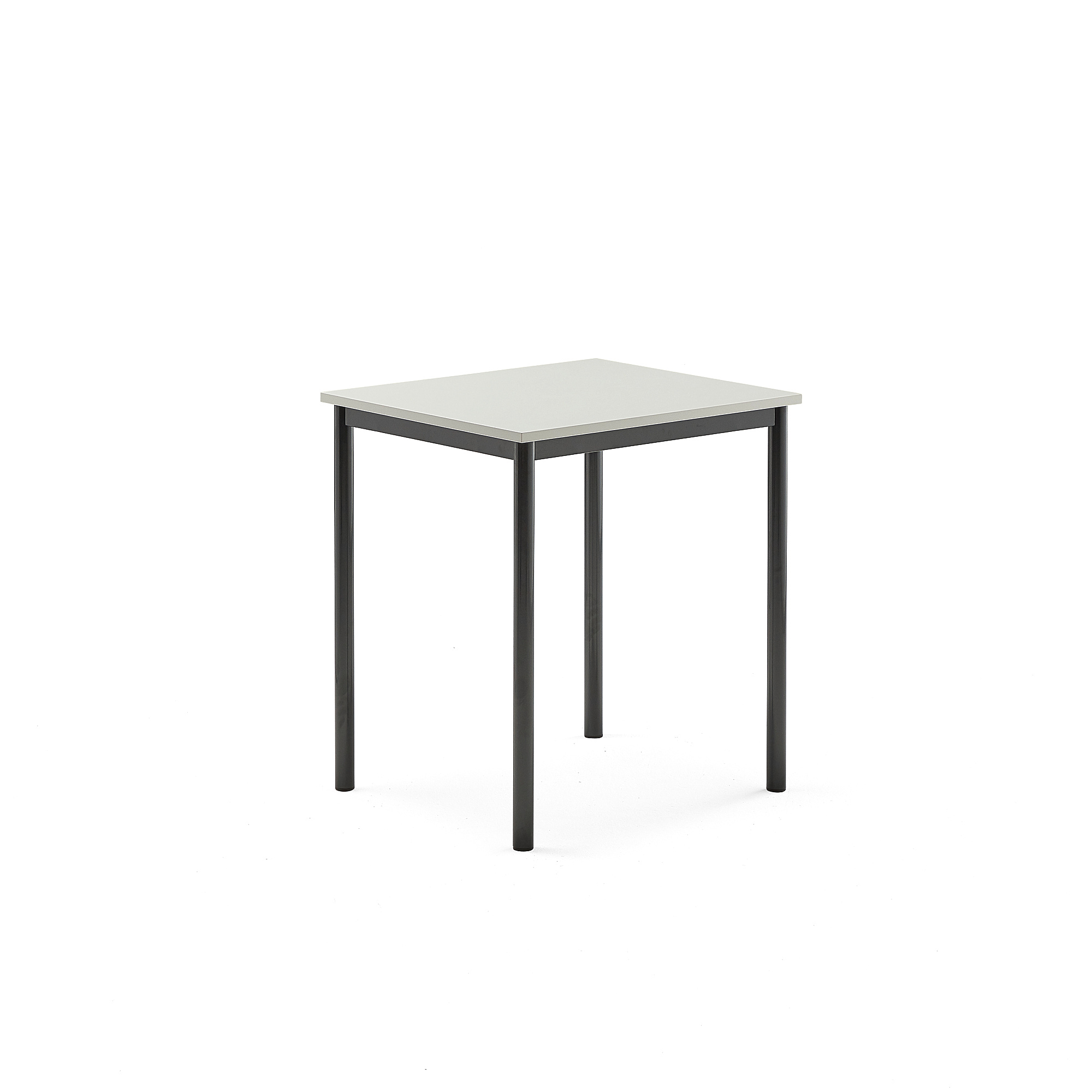 Stůl BORÅS, 700x600x760 mm, antracitově šedé nohy, HPL deska, šedá