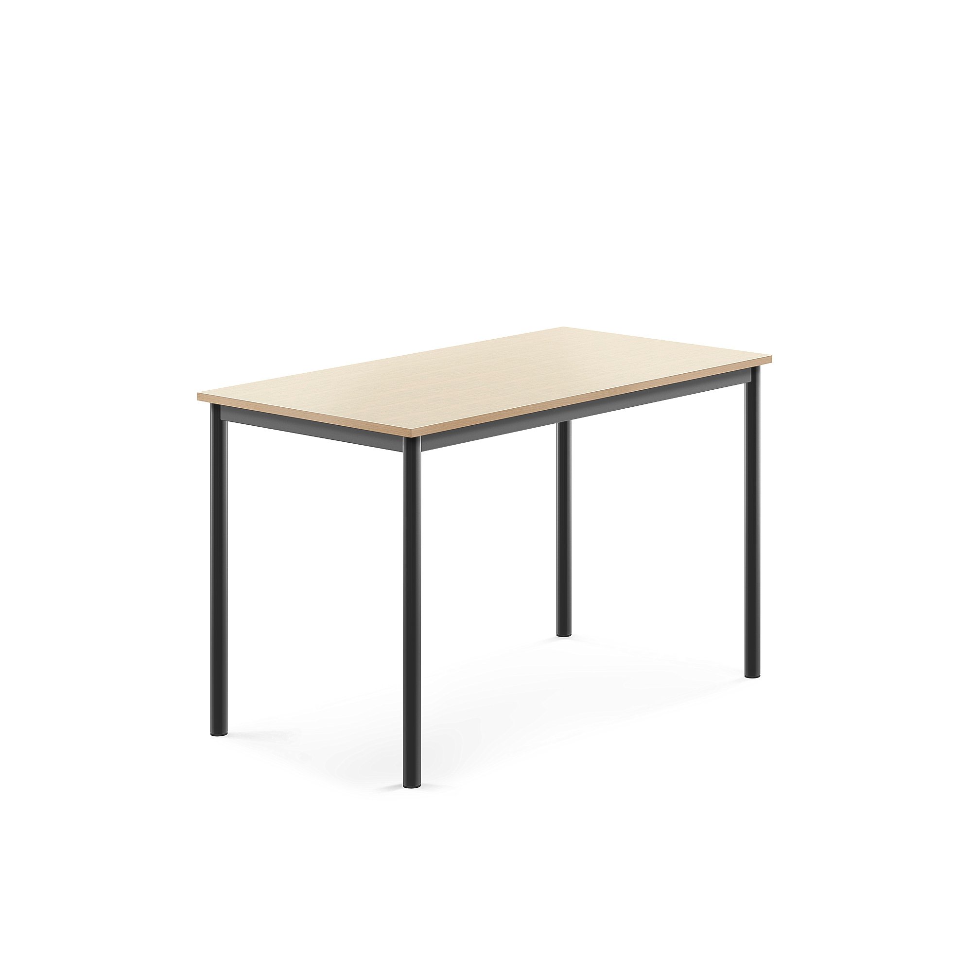 Stůl BORÅS, 1200x700x760 mm, antracitově šedé nohy, HPL deska, bříza