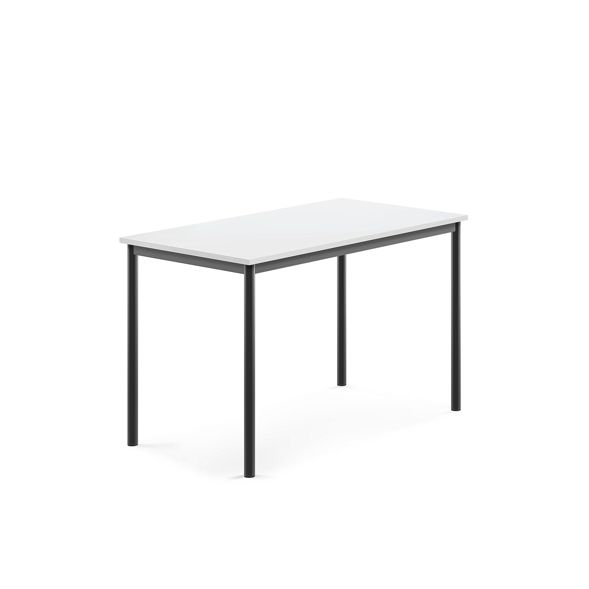 Stůl BORÅS, 1200x700x760 mm, antracitově šedé nohy, HPL deska, bílá