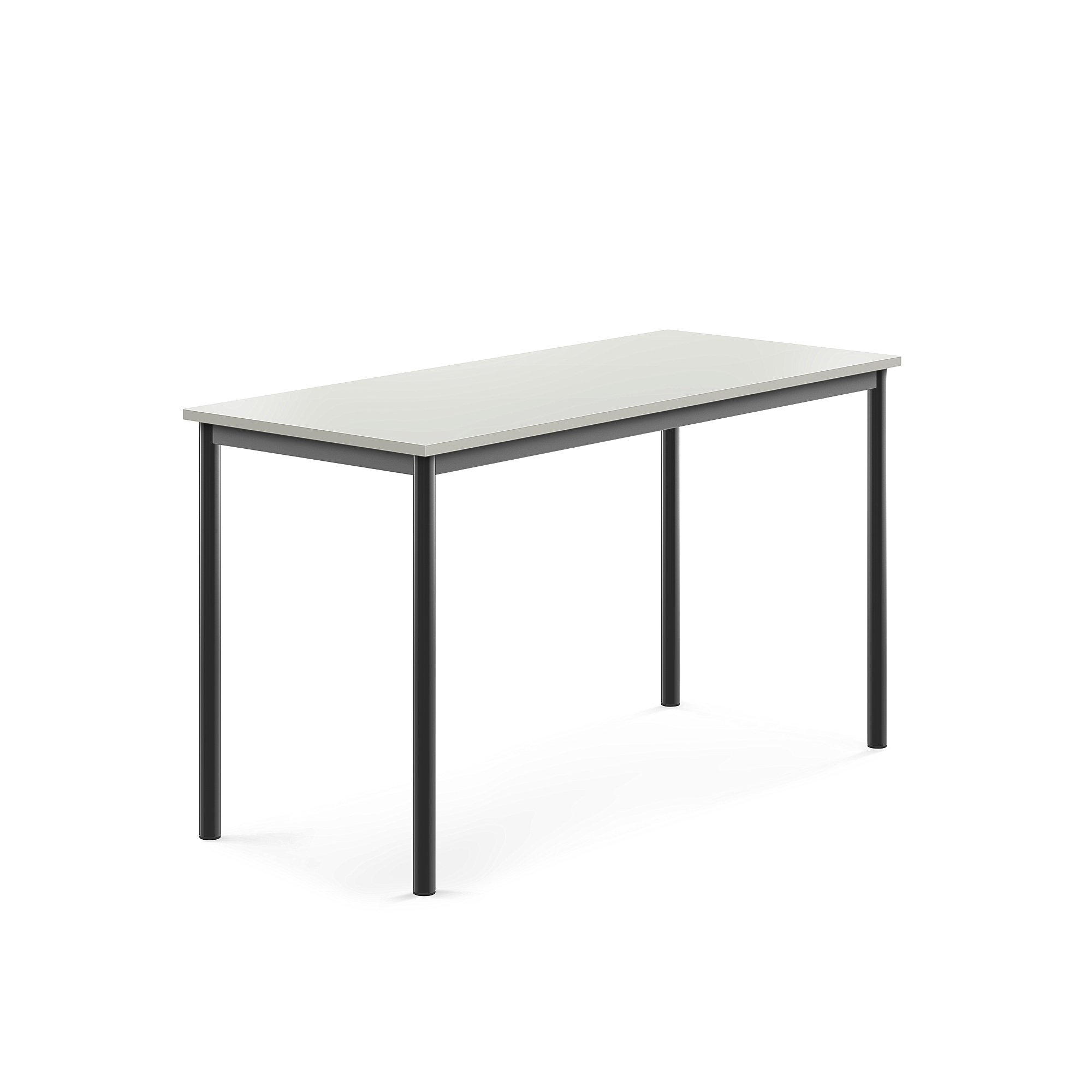 Stůl BORÅS, 1400x600x760 mm, antracitově šedé nohy, HPL deska, šedá