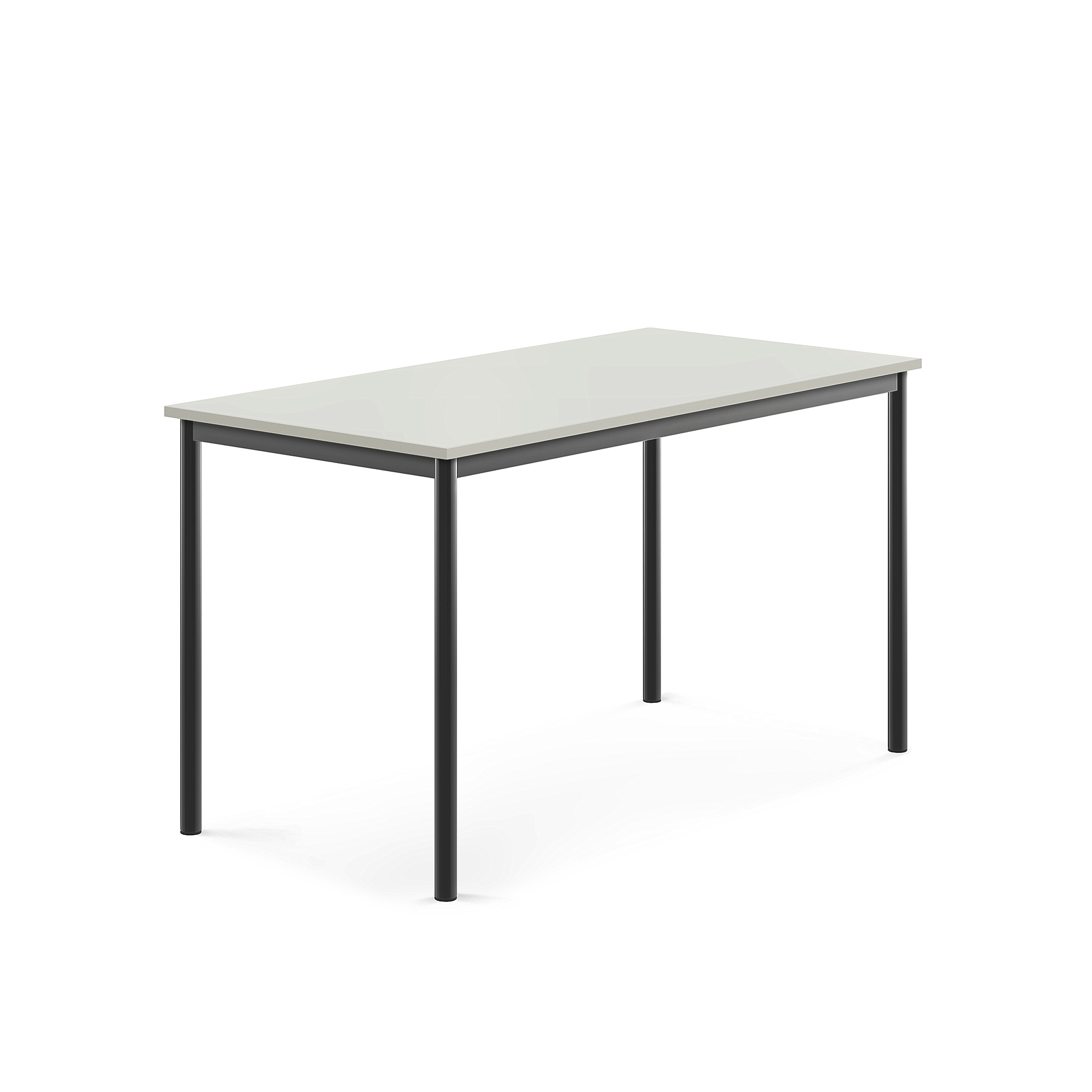 Stůl BORÅS, 1400x700x760 mm, antracitově šedé nohy, HPL deska, šedá