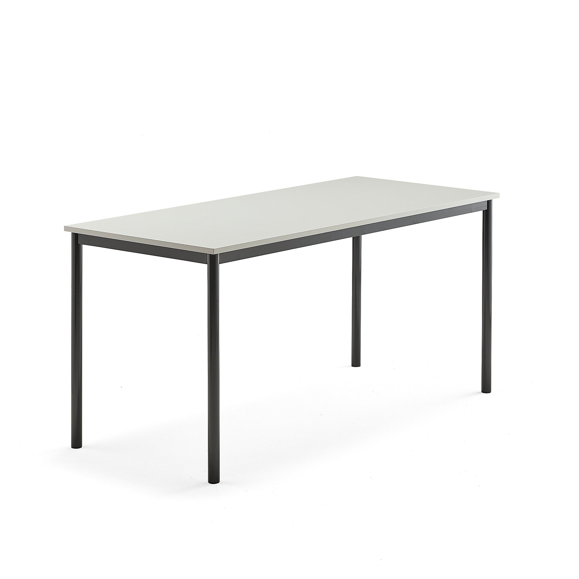 Stůl BORÅS, 1600x700x760 mm, antracitově šedé nohy, HPL deska, šedá