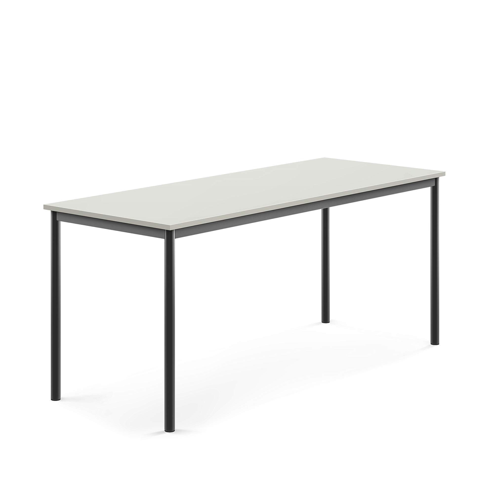 Stůl BORÅS, 1800x700x760 mm, antracitově šedé nohy, HPL deska, šedá