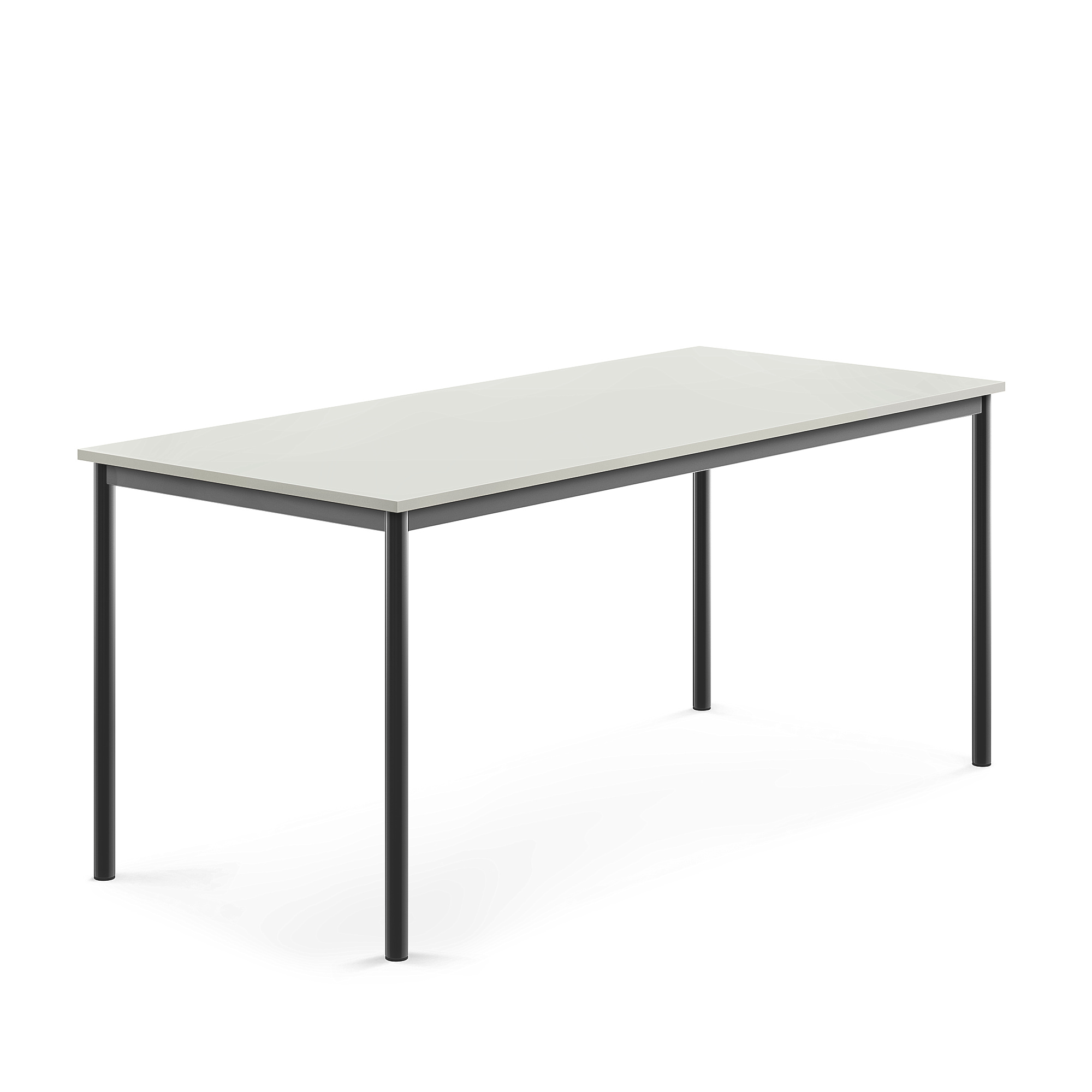 Stůl BORÅS, 1800x800x760 mm, antracitově šedé nohy, HPL deska, šedá