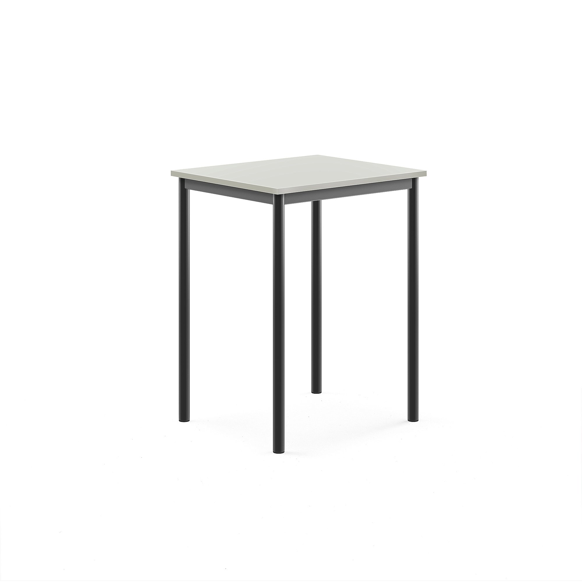 Stůl BORÅS, 700x600x900 mm, antracitově šedé nohy, HPL deska, šedá