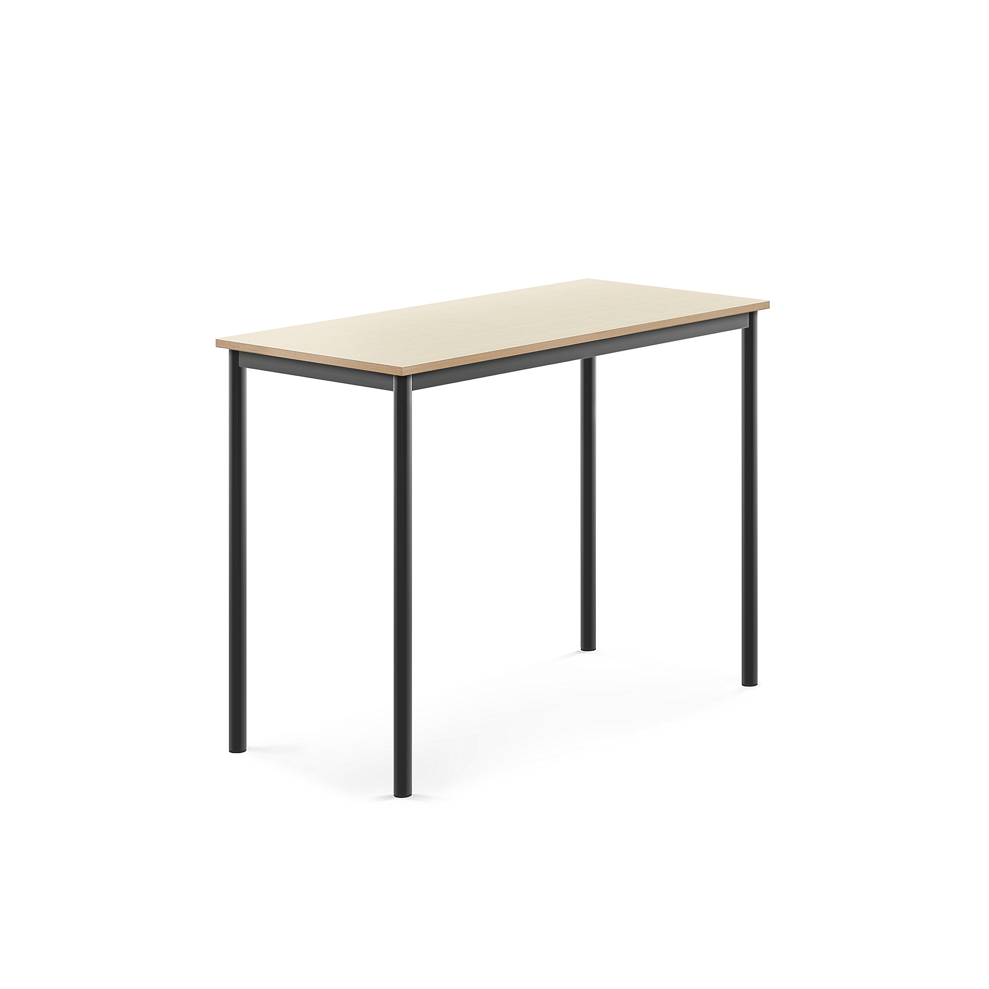 Stůl BORÅS, 1200x600x900 mm, antracitově šedé nohy, HPL deska, bříza