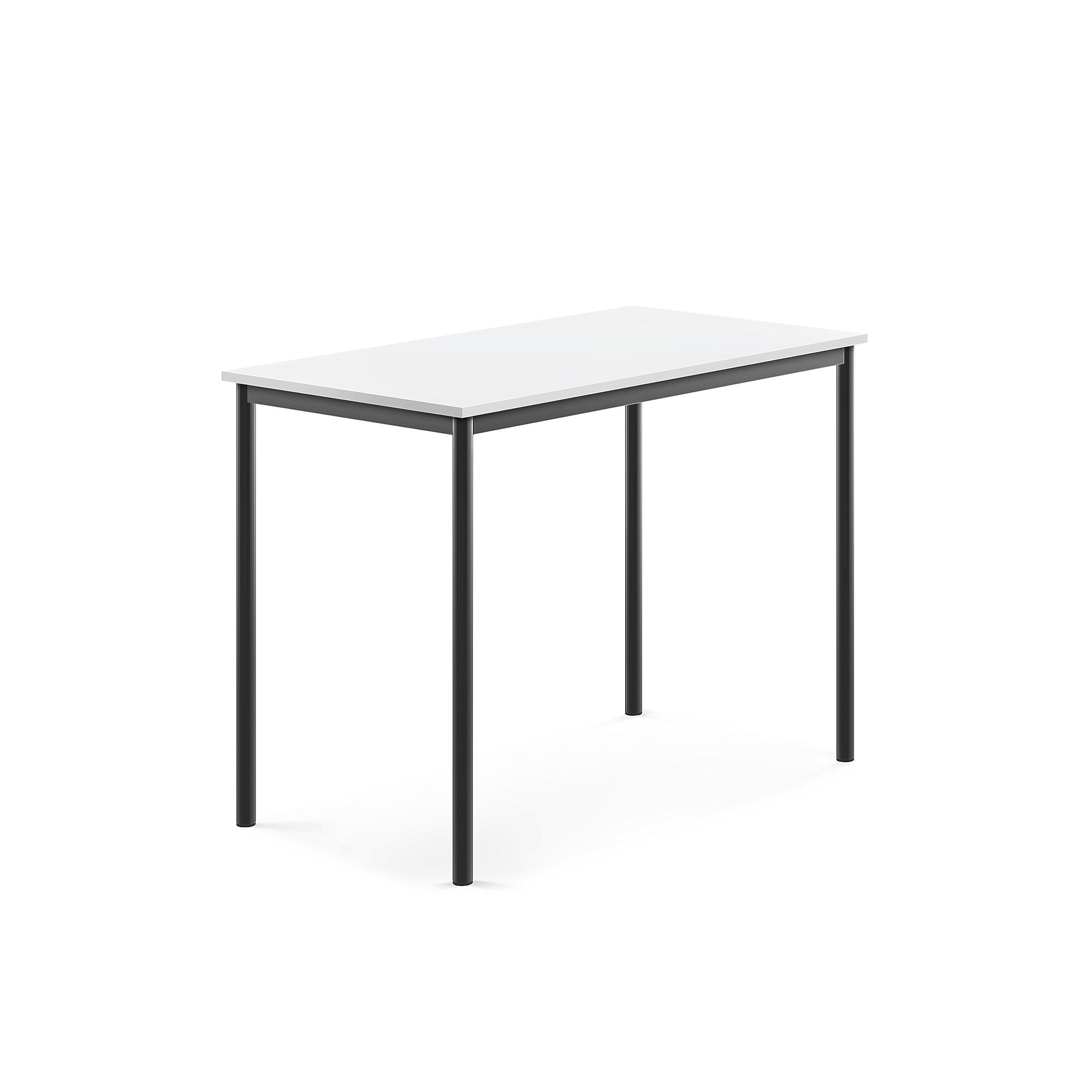 Stůl BORÅS, 1200x700x900 mm, antracitově šedé nohy, HPL deska, bílá