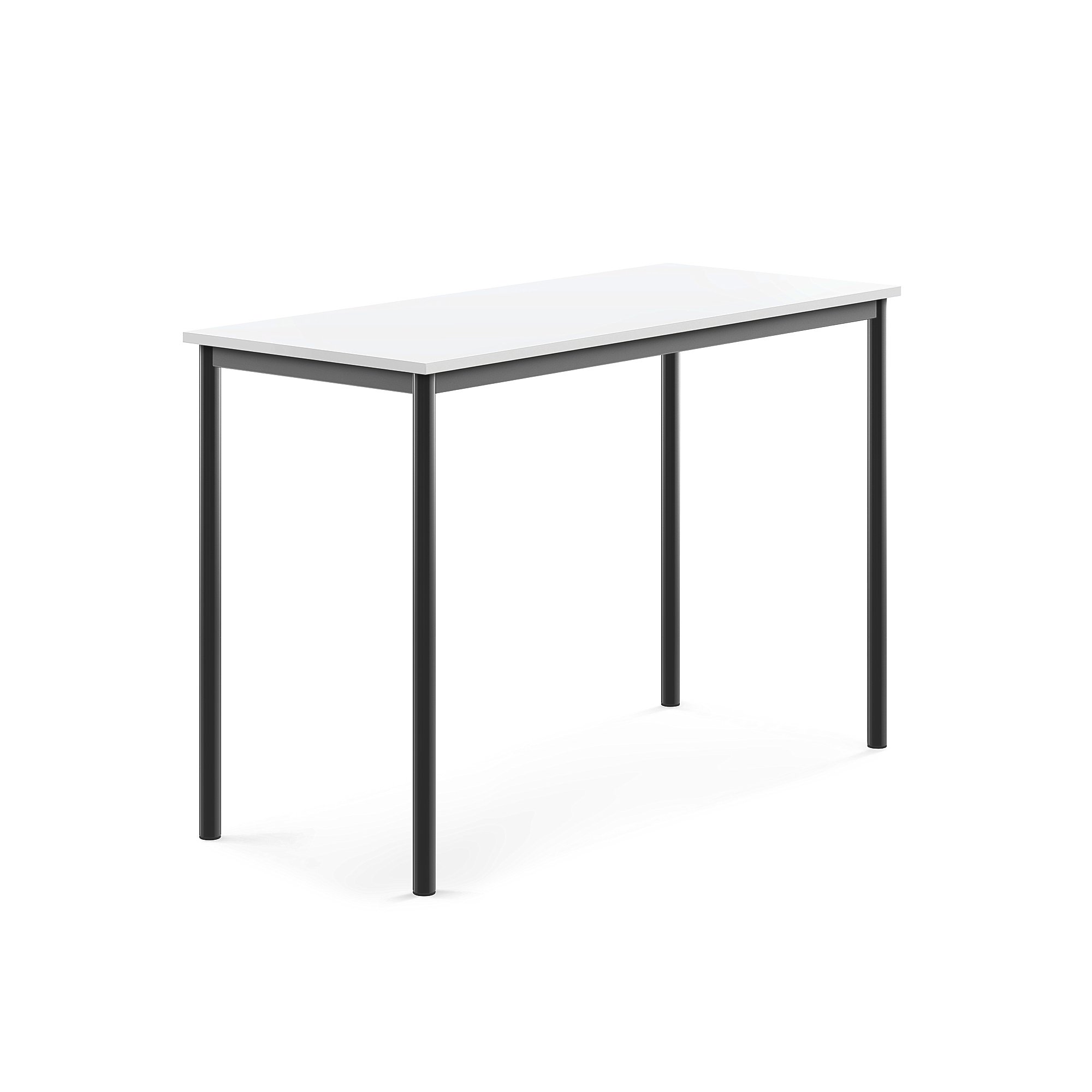 Stůl BORÅS, 1400x600x900 mm, antracitově šedé nohy, HPL deska, bílá