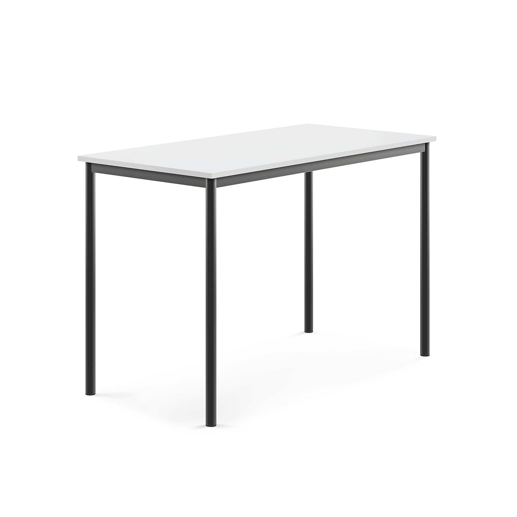 Stůl BORÅS, 1400x700x900 mm, antracitově šedé nohy, HPL deska, bílá