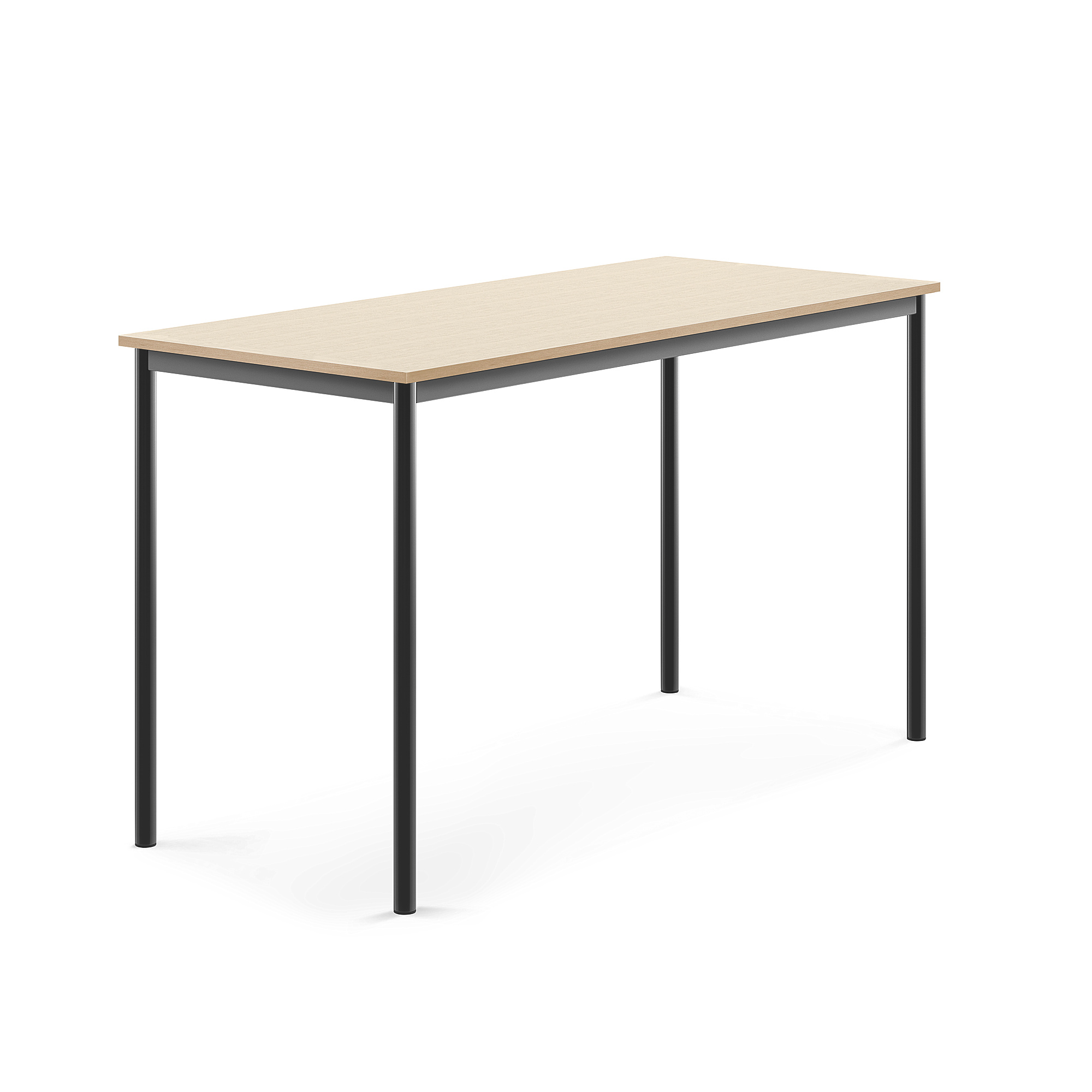 Stůl BORÅS, 1600x700x900 mm, antracitově šedé nohy, HPL deska, bříza