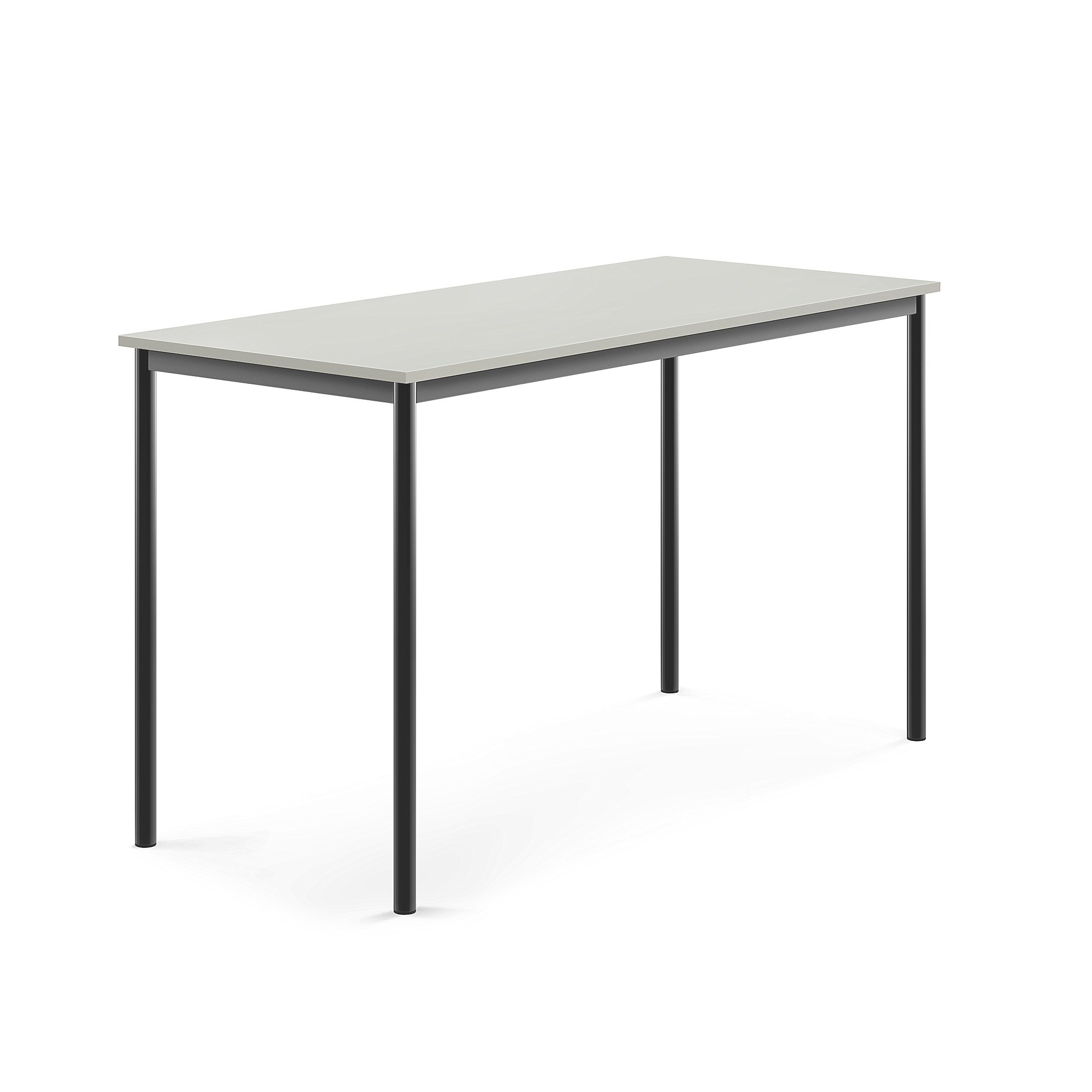 Stůl BORÅS, 1600x700x900 mm, antracitově šedé nohy, HPL deska, šedá