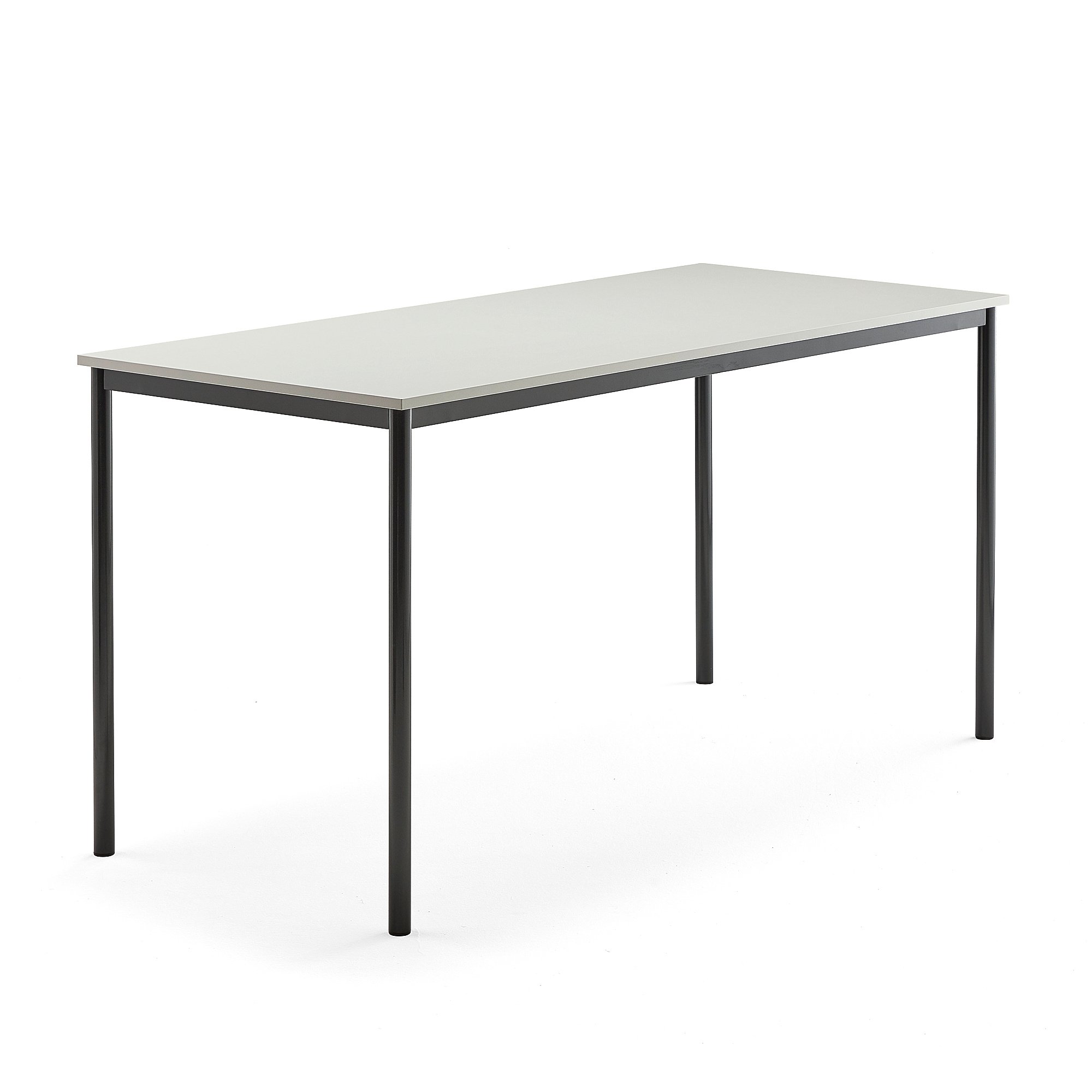 Stůl BORÅS, 1800x800x900 mm, antracitově šedé nohy, HPL deska, šedá