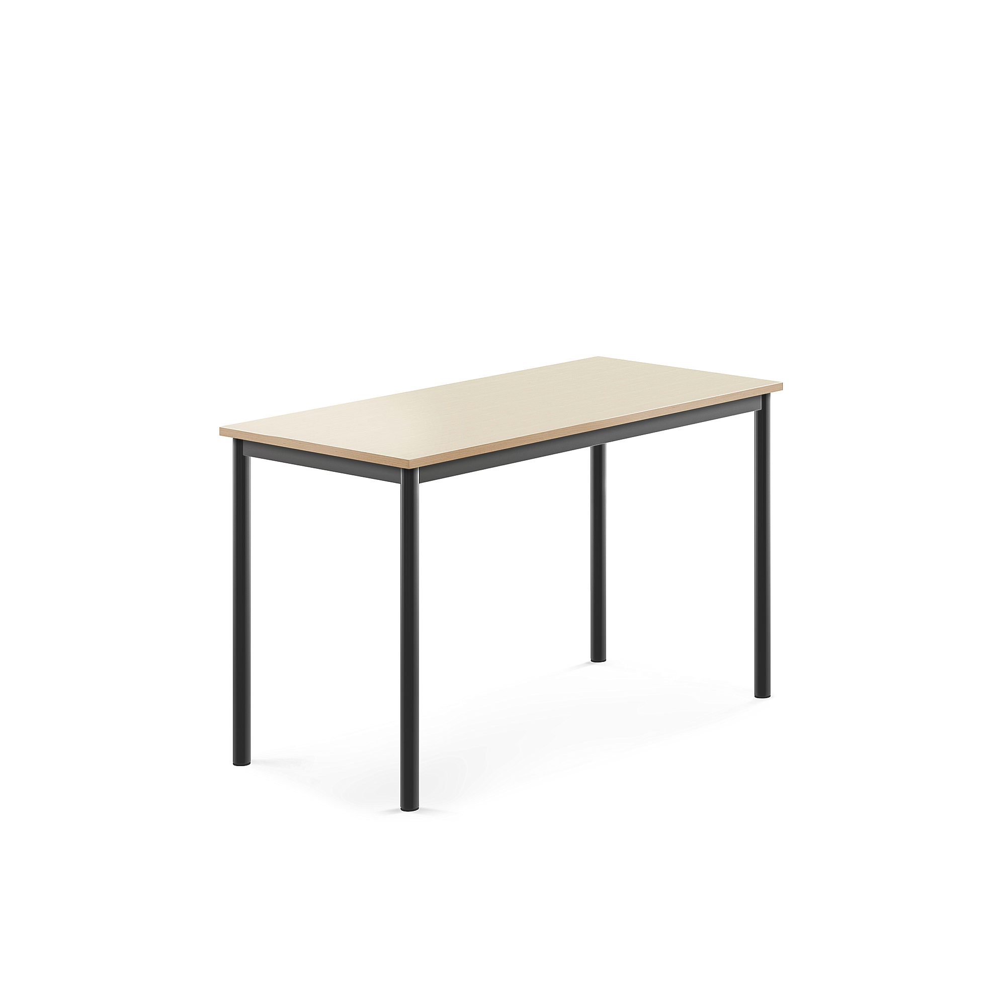 Stůl SONITUS, 1200x600x720 mm, antracitově šedé nohy, HPL deska tlumící hluk, bříza