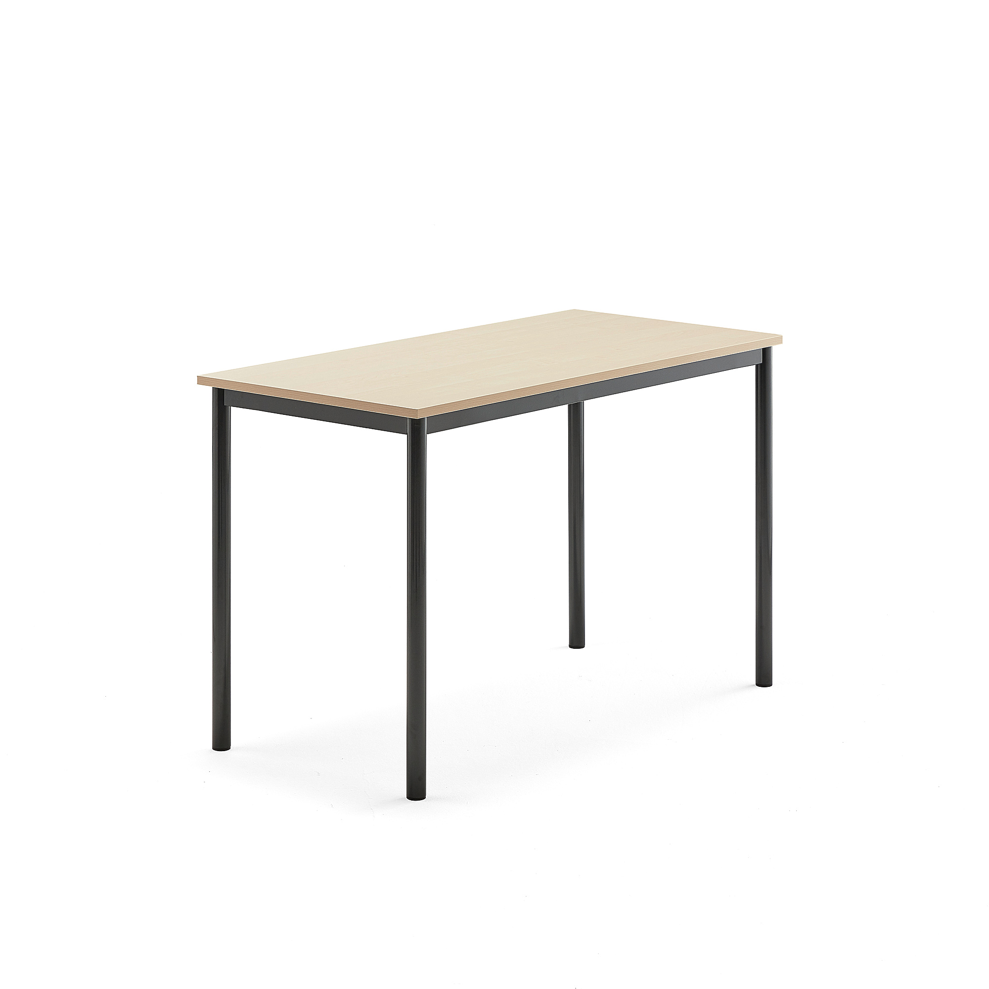 Stůl SONITUS, 1200x700x760 mm, antracitově šedé nohy, HPL deska tlumící hluk, bříza