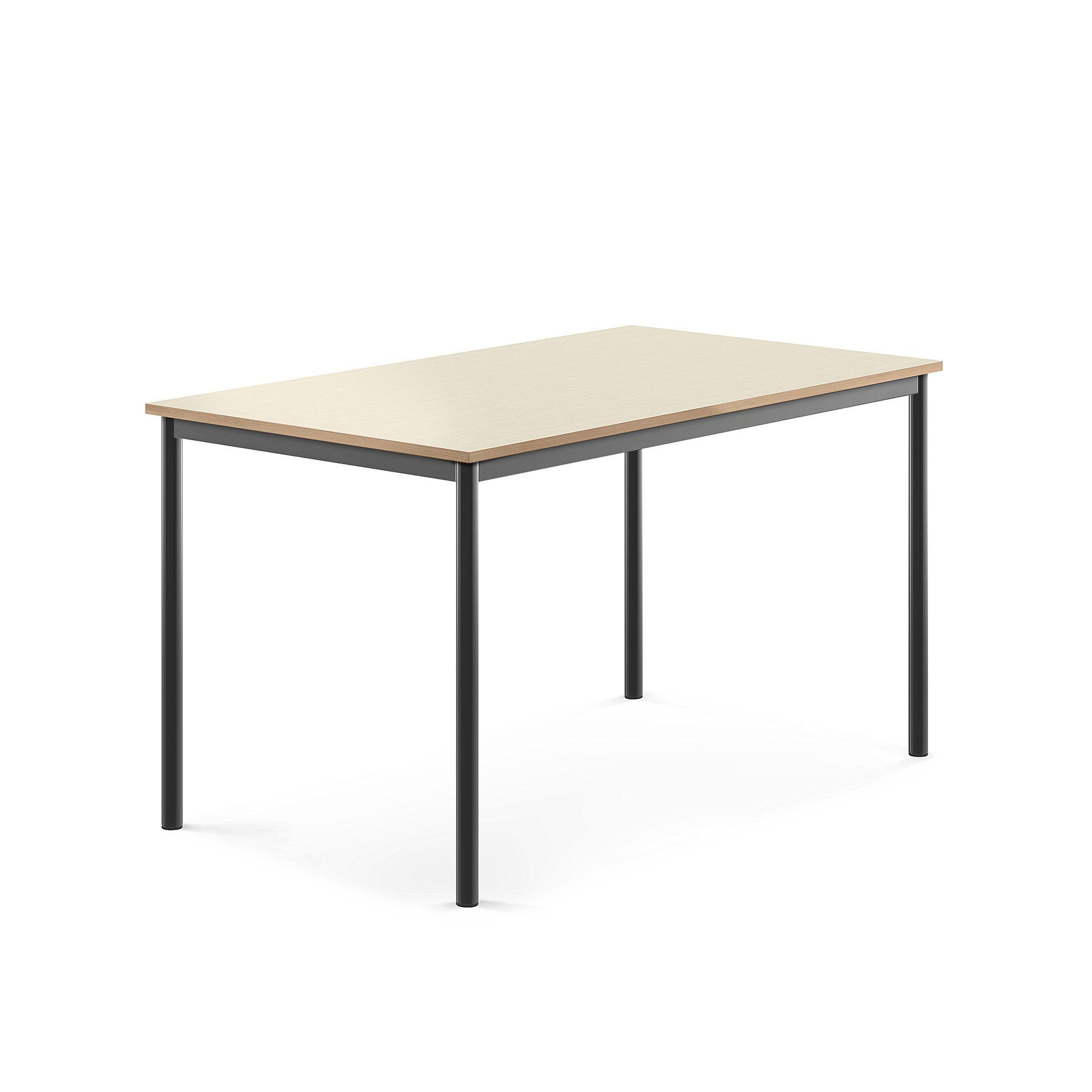 Stůl SONITUS, 1400x800x760 mm, antracitově šedé nohy, HPL deska tlumící hluk, bříza