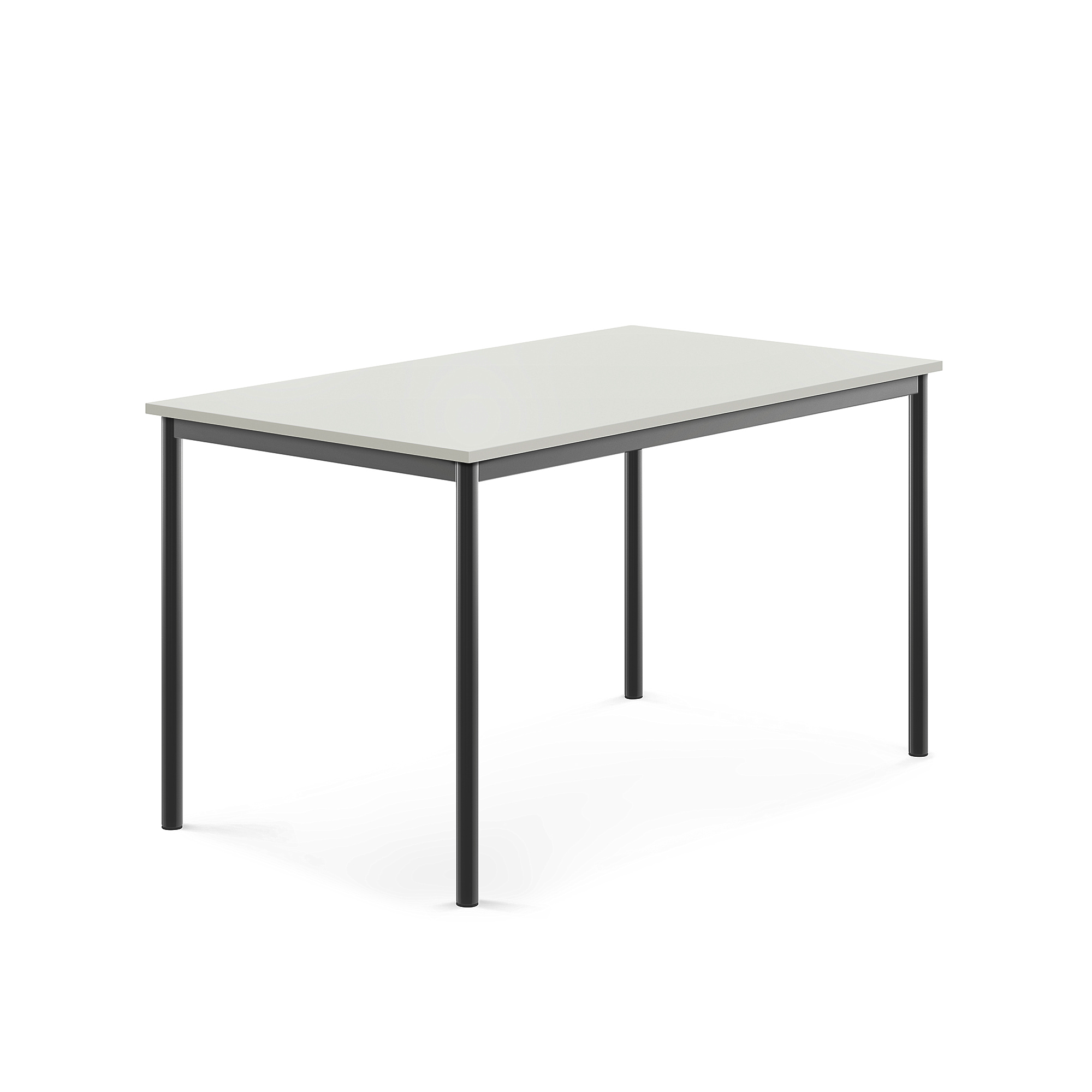 Stůl SONITUS, 1400x800x760 mm, antracitově šedé nohy, HPL deska tlumící hluk, šedá
