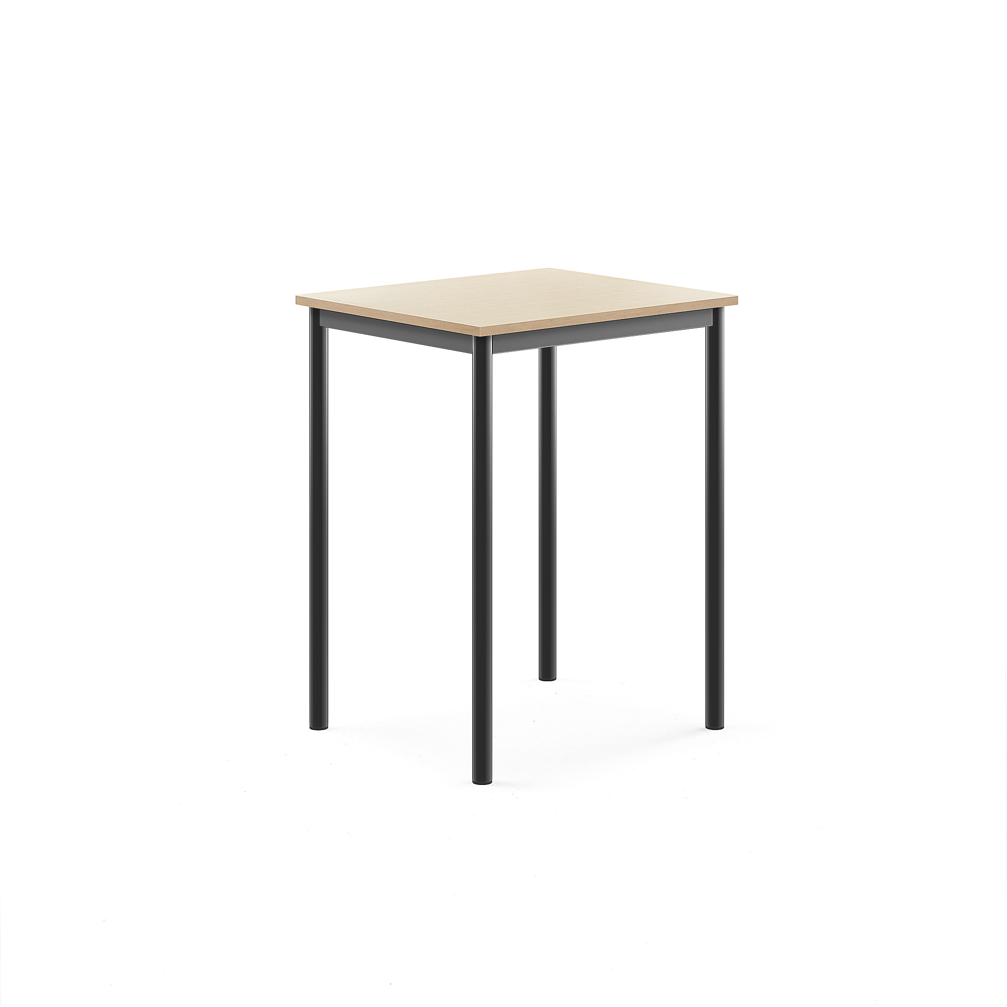 Stůl SONITUS, 700x600x900 mm, antracitově šedé nohy, HPL deska tlumící hluk, bříza