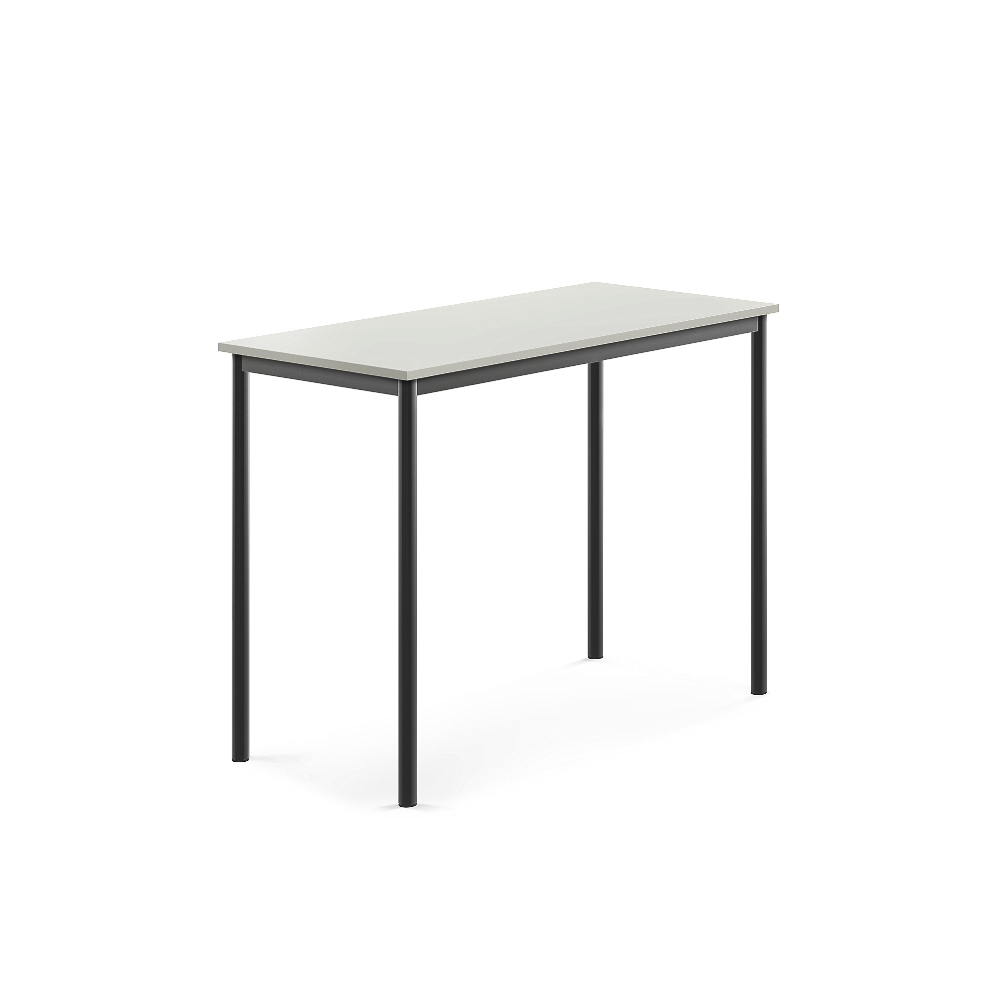 Stůl SONITUS, 1200x600x900 mm, antracitově šedé nohy, HPL deska tlumící hluk, šedá