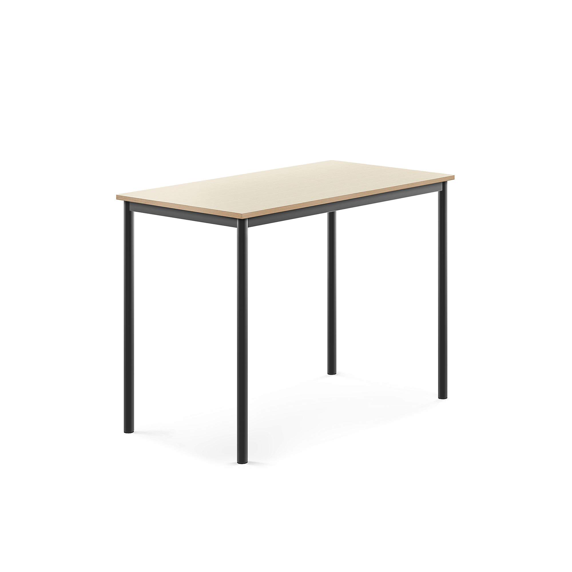 Stůl SONITUS, 1200x700x900 mm, antracitově šedé nohy, HPL deska tlumící hluk, bříza