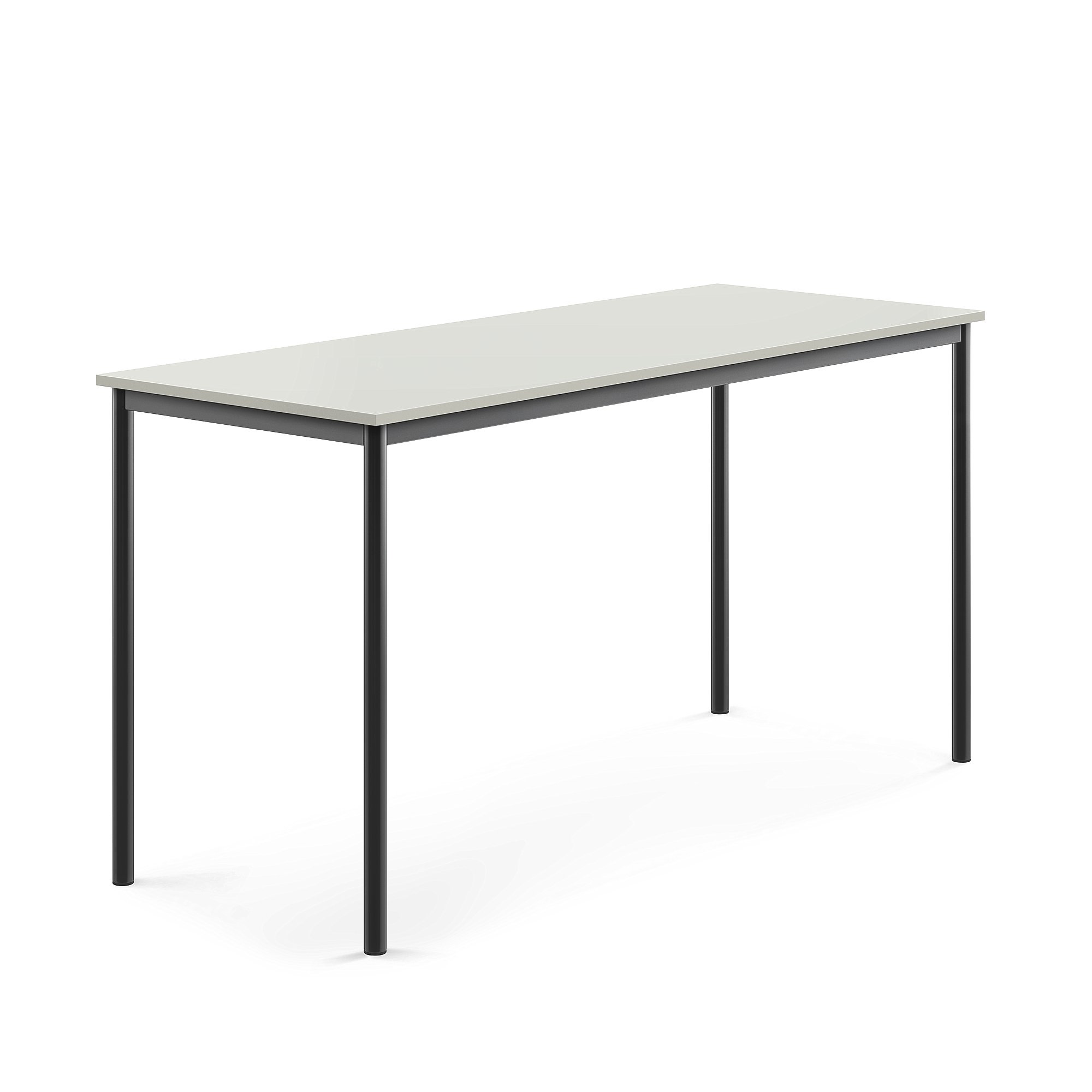 Stůl SONITUS, 1800x700x900 mm, antracitově šedé nohy, HPL deska tlumící hluk, šedá