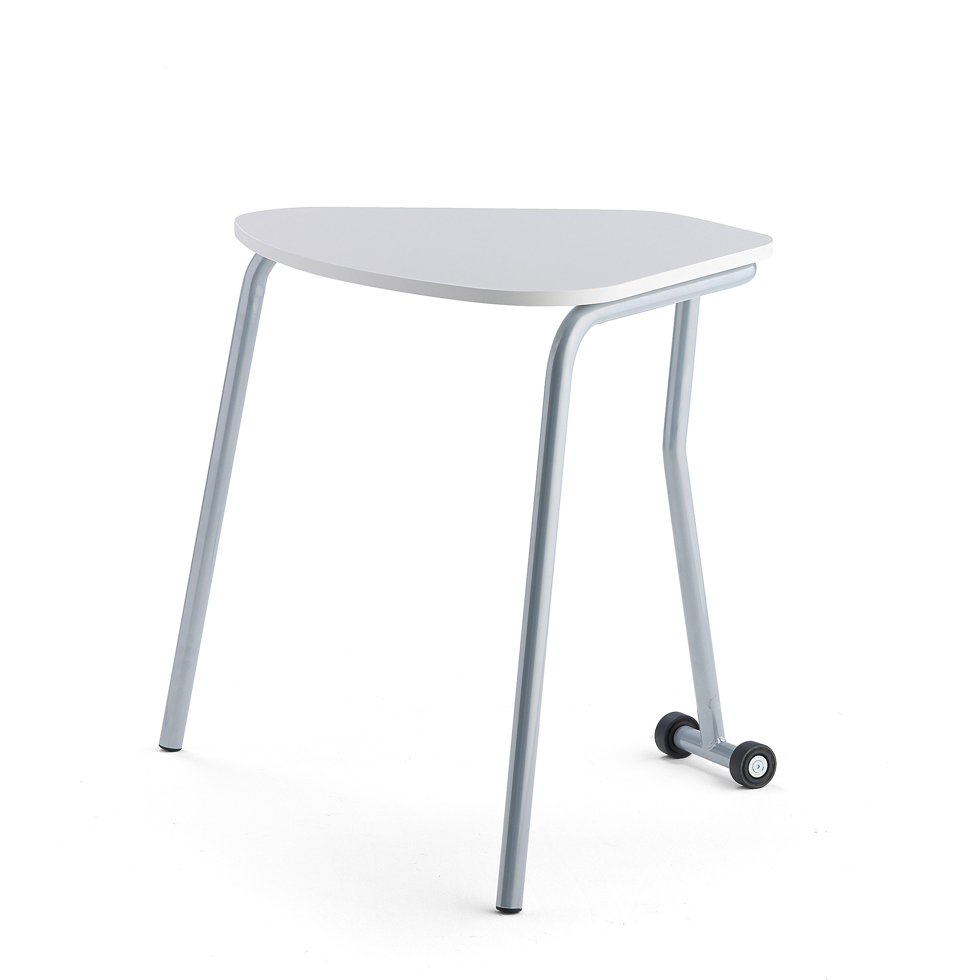 Sklápěcí stůl HEX, 740x800x620 mm, stříbrné nohy, šedá