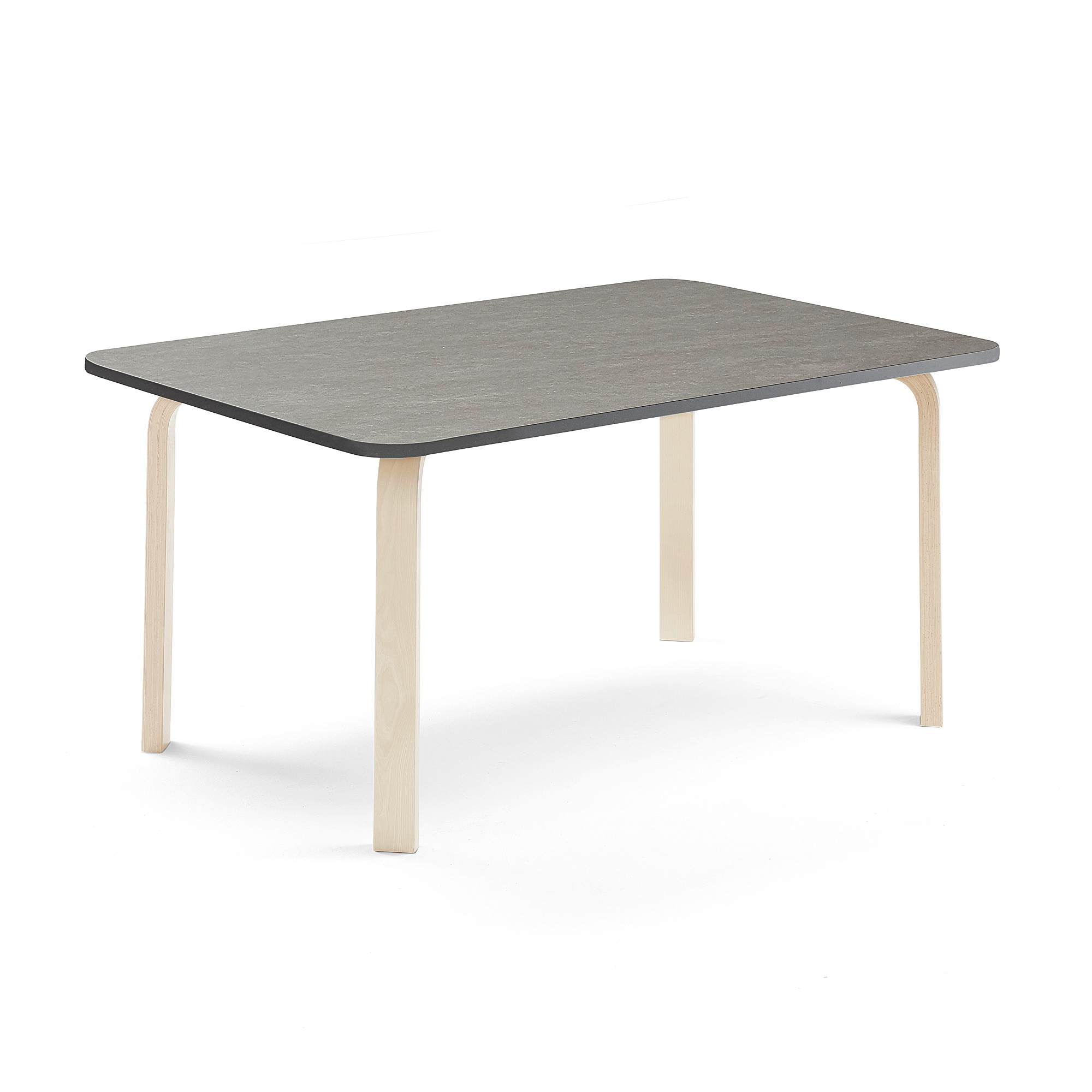Levně Stůl ELTON, 1200x700x530 mm, bříza, akustické linoleum, šedá
