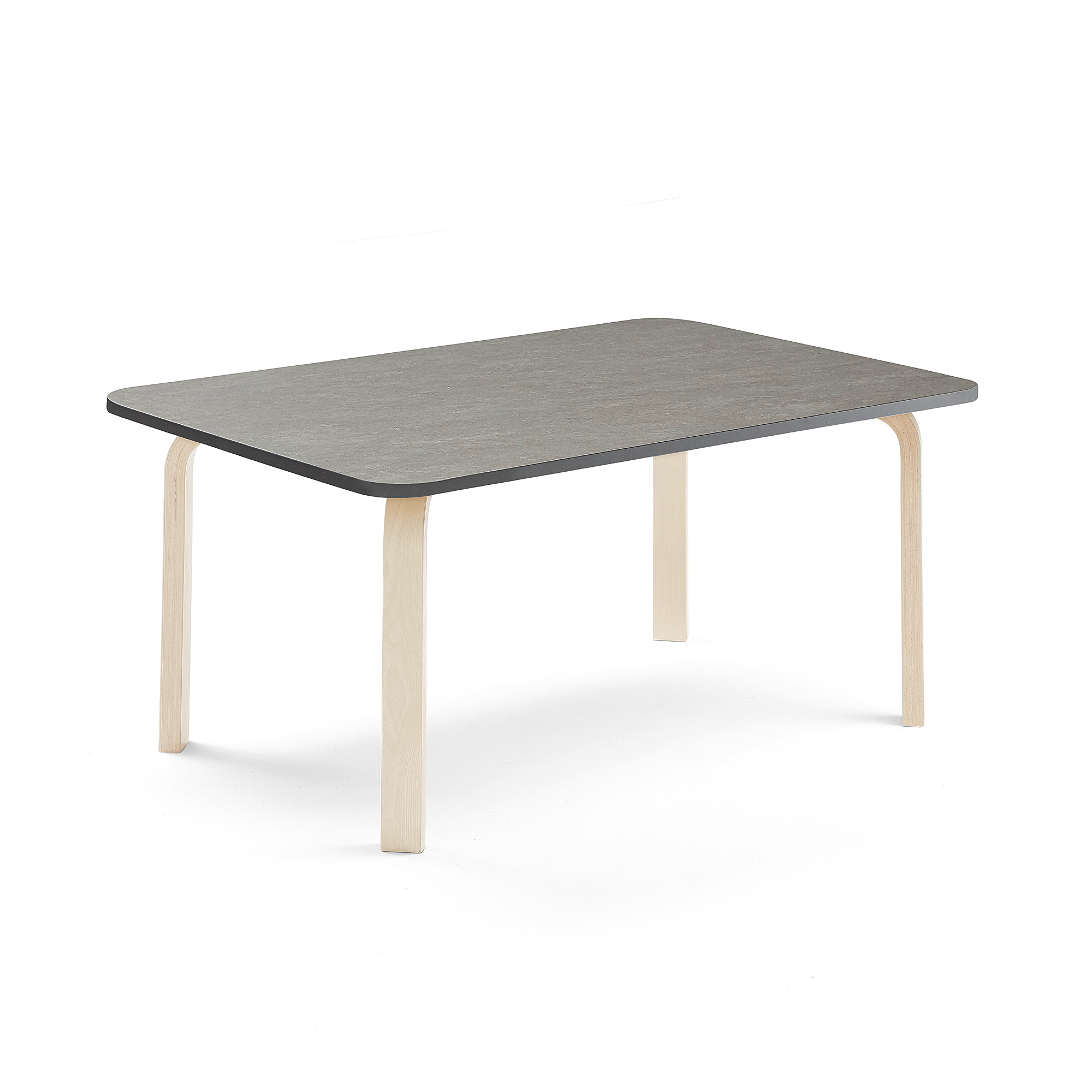 Levně Stůl ELTON, 1200x700x530 mm, bříza, akustické linoleum, tmavě šedá