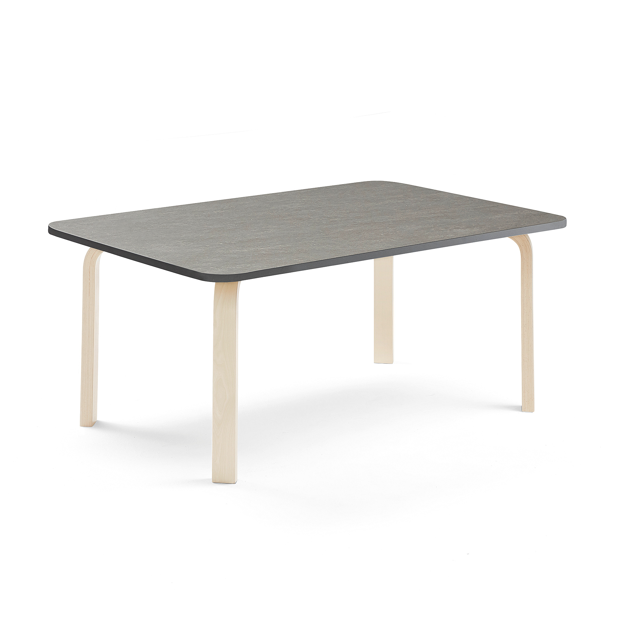 Stůl ELTON, 1400x700x530 mm, bříza, akustické linoleum, tmavě šedá