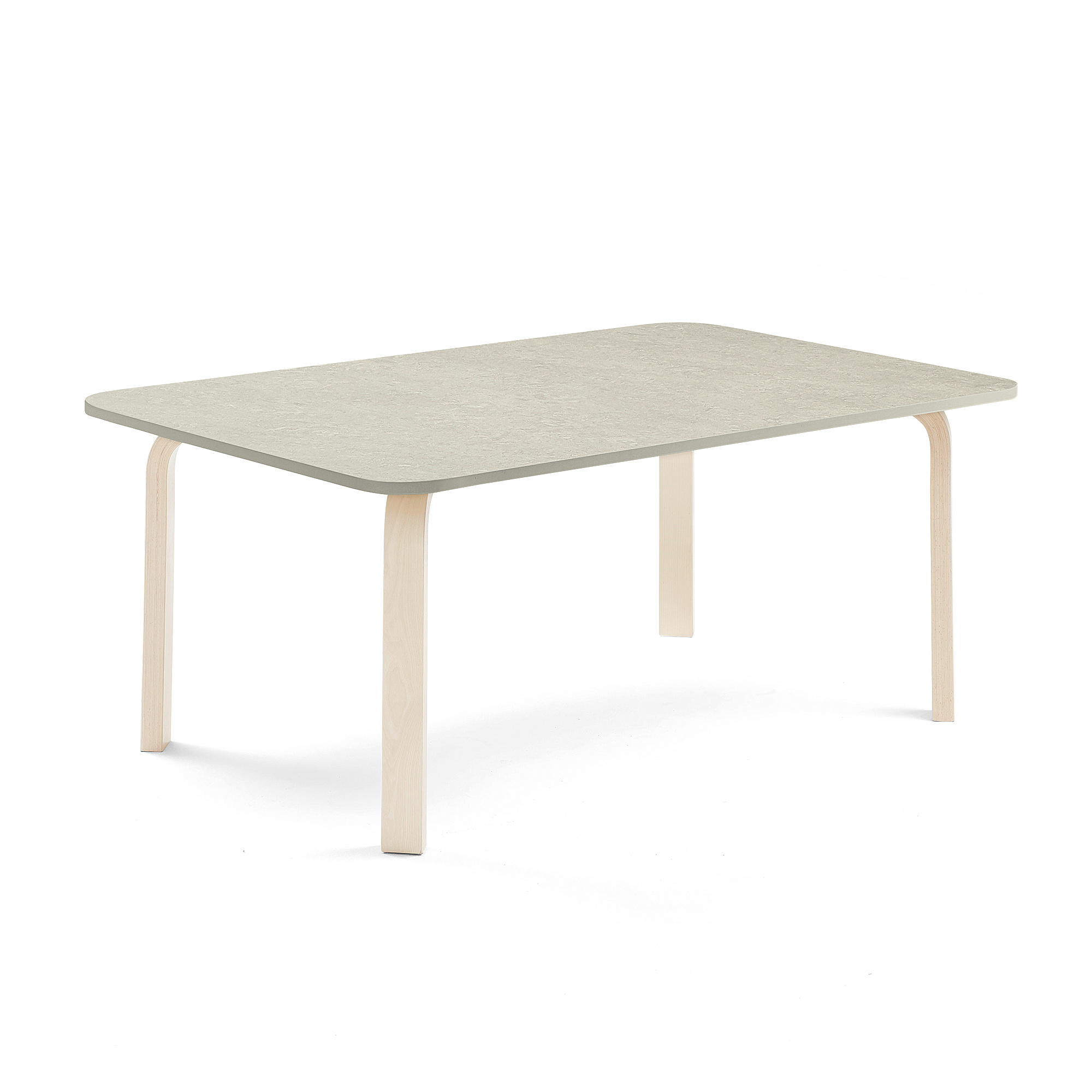 Stůl ELTON, 1400x800x530 mm, bříza, akustické linoleum, šedá