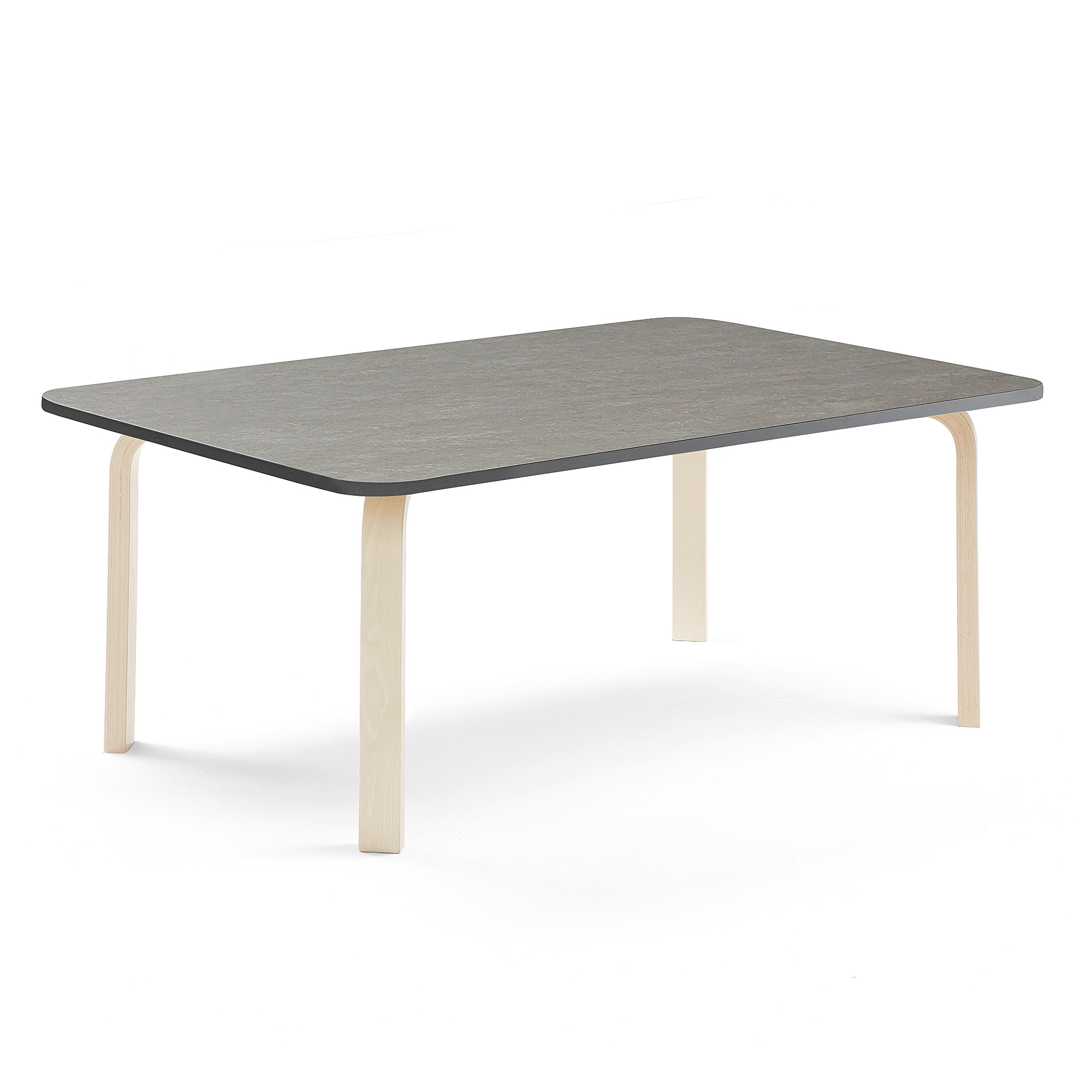 Levně Stůl ELTON, 1800x700x530 mm, bříza, akustické linoleum, tmavě šedá