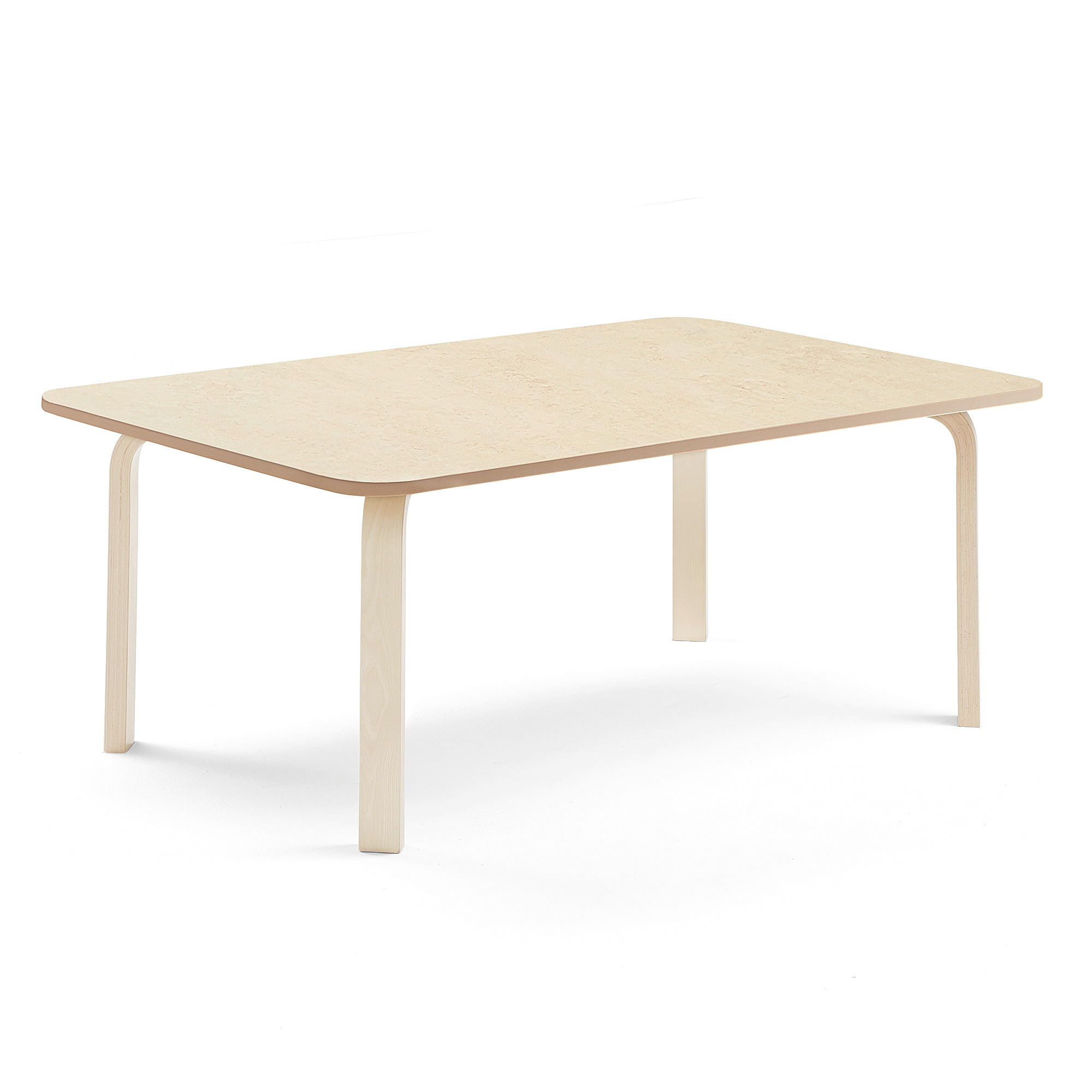 Stůl ELTON, 1800x700x530 mm, bříza, akustické linoleum, béžová