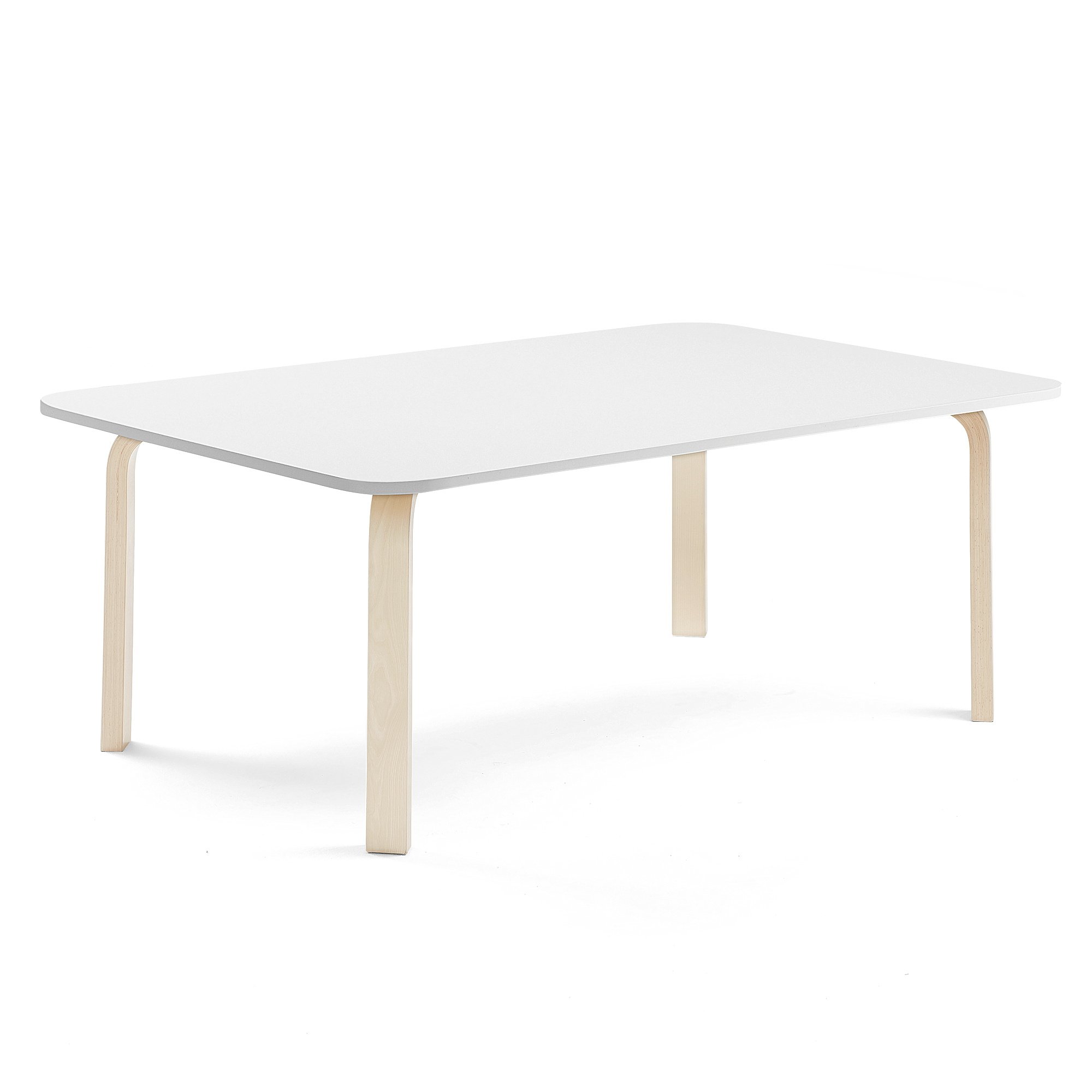Stůl ELTON, 1800x800x530 mm, bříza, akustická HPL deska, bílá
