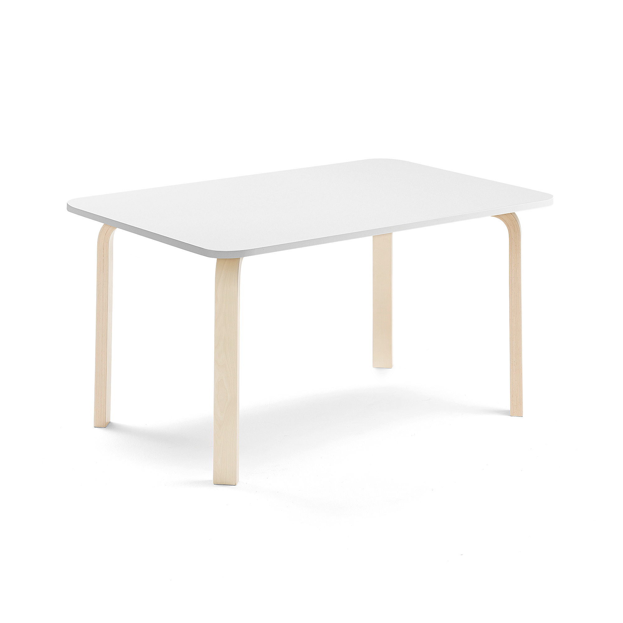 Stůl ELTON, 1200x600x590 mm, bříza, akustická HPL deska, bílá