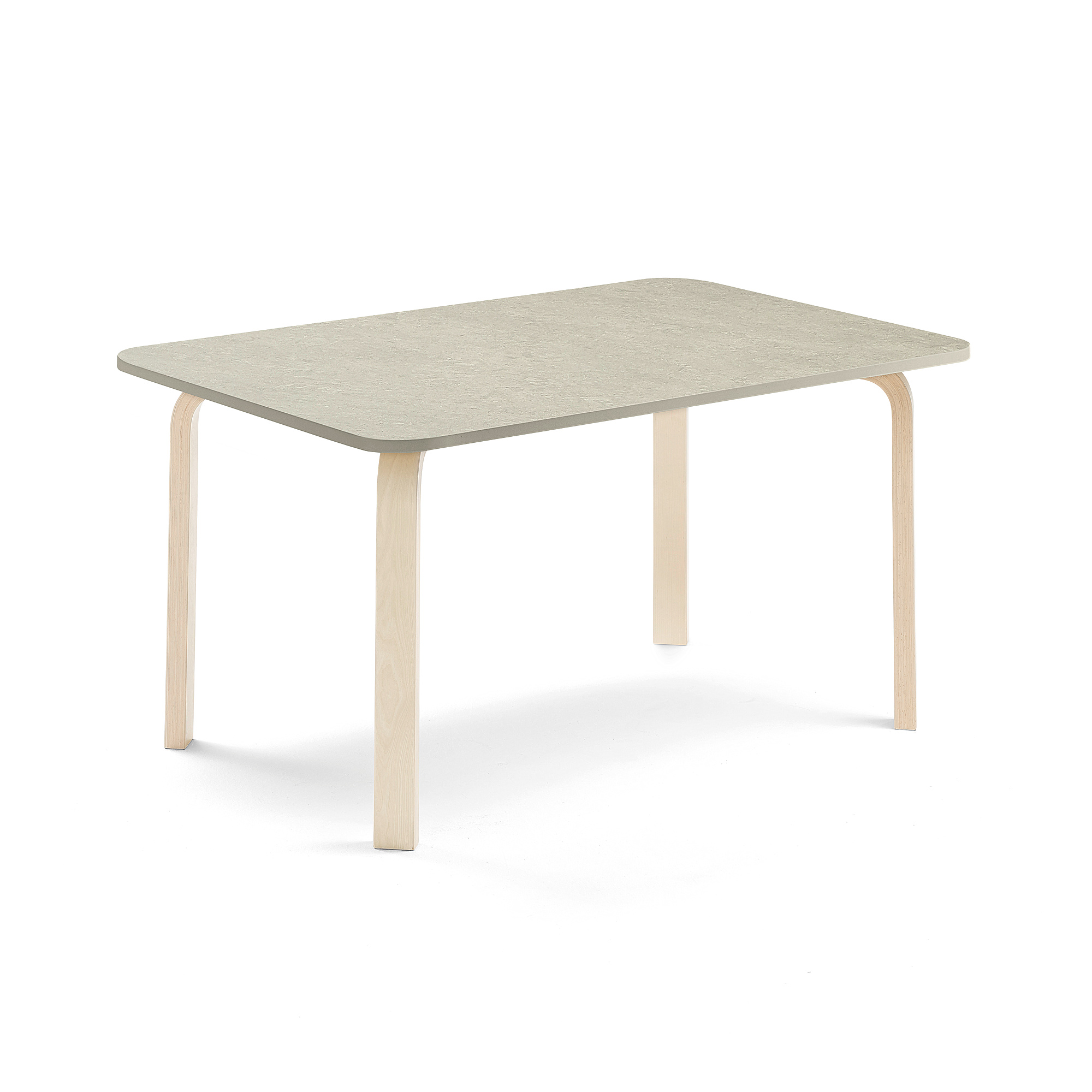 Levně Stůl ELTON, 1200x600x590 mm, bříza, akustické linoleum, šedá