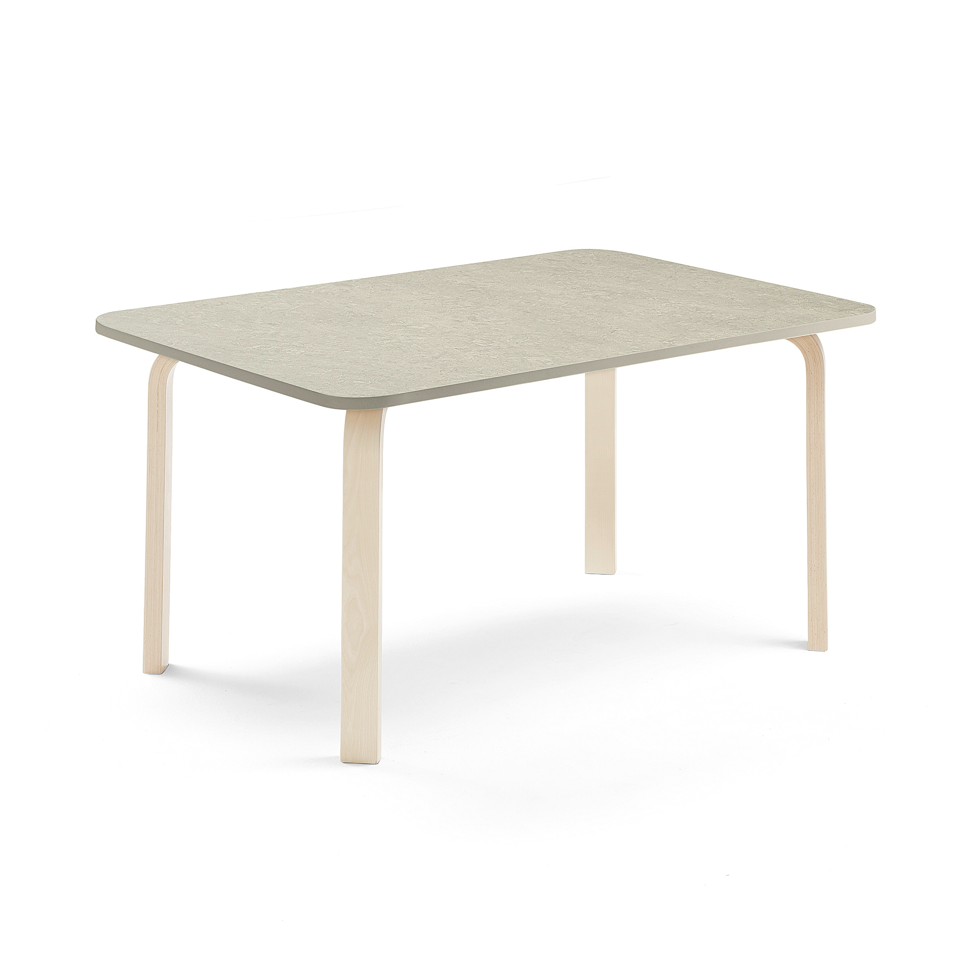 Levně Stůl ELTON, 1200x700x590 mm, bříza, akustické linoleum, šedá